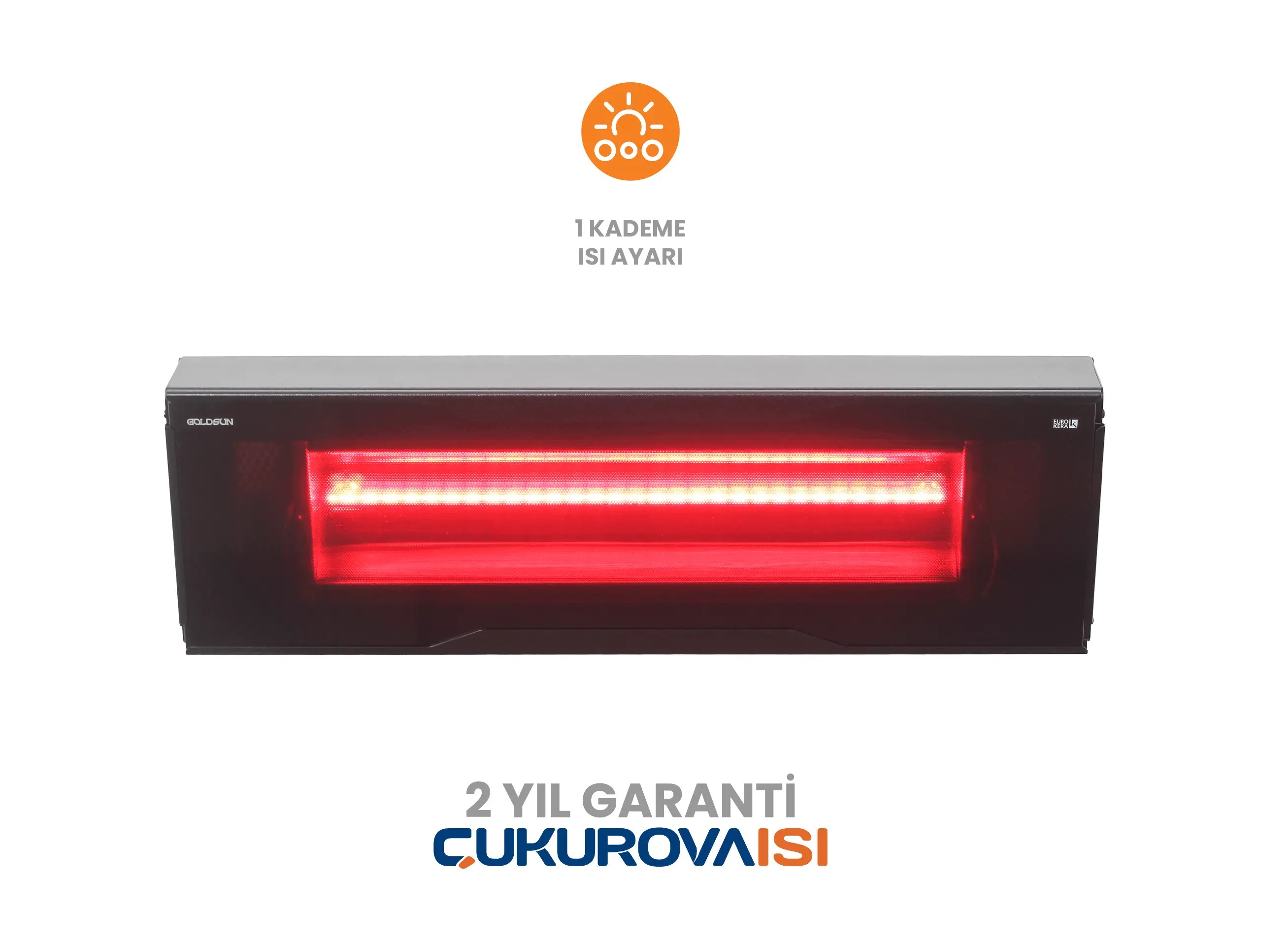 Goldsun Vetra 3000W Seramik Camlı Elektrikli Infrared Isıtıcı