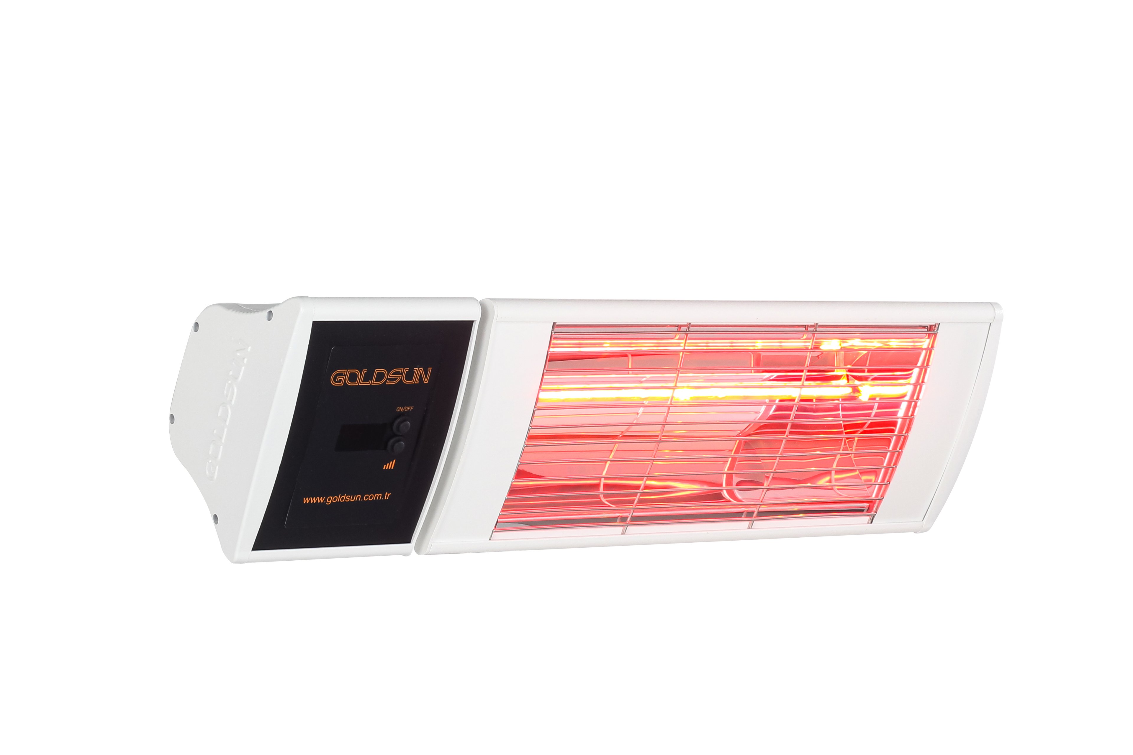 Goldsun Supra Plus 2000W Uzaktan Kumandalı Suya Dayanıklı (IP55) Duvar Tipi Dış Mekan Elektrikli Infrared Isıtıcı