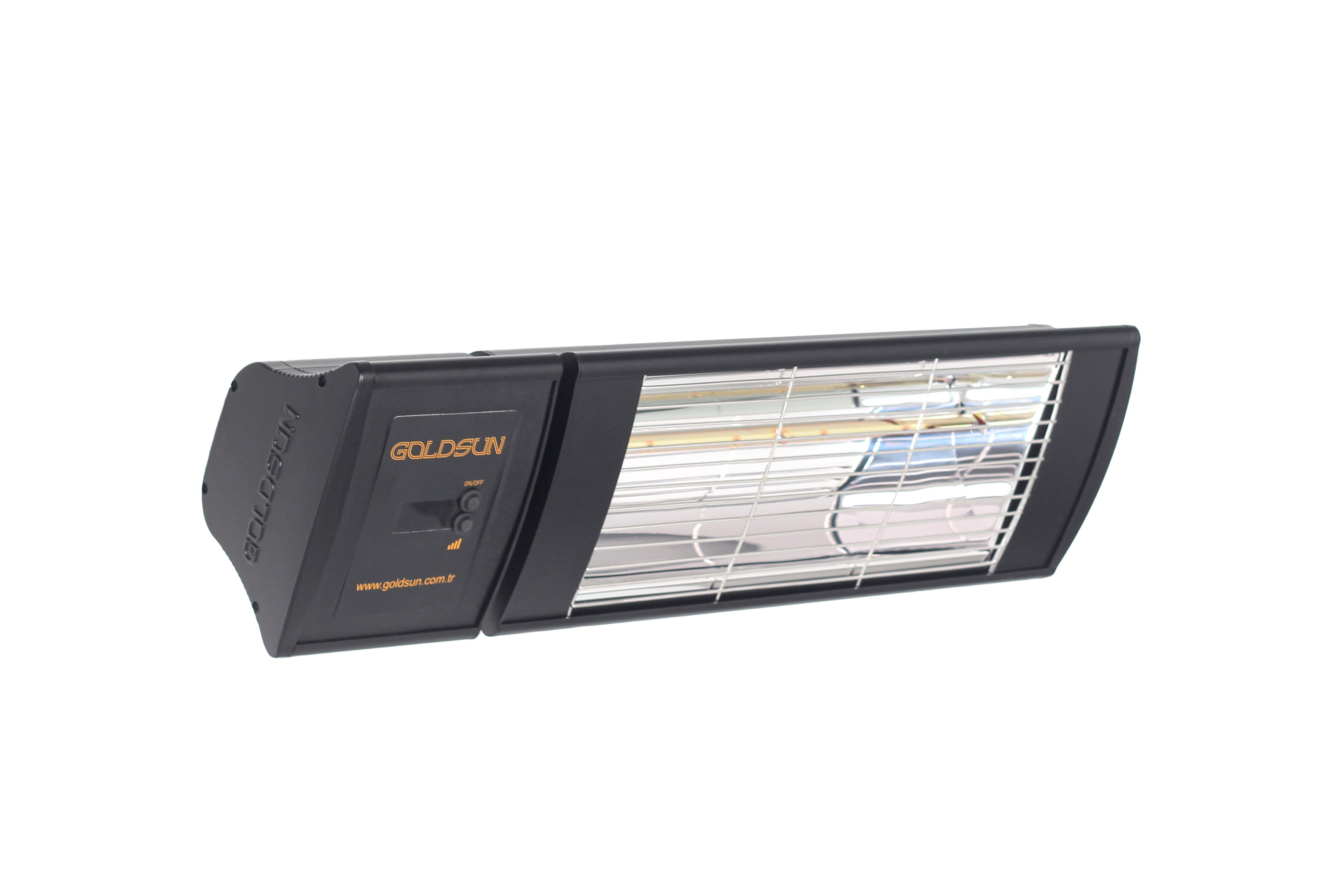 Goldsun Supra Plus 2000W Uzaktan Kumandalı Suya Dayanıklı (IP55) %80 Az Işıklı Göz Yormayan Duvar Tipi Dış Mekan Elektrikli Infrared Isıtıcı