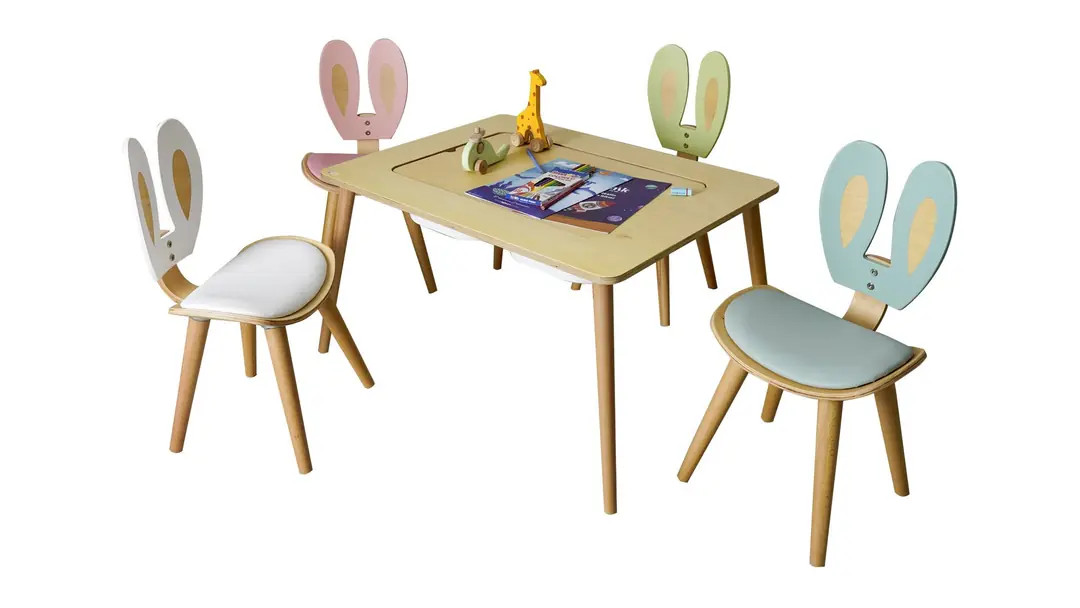 Bunny Sandalye Mavi görseli 6