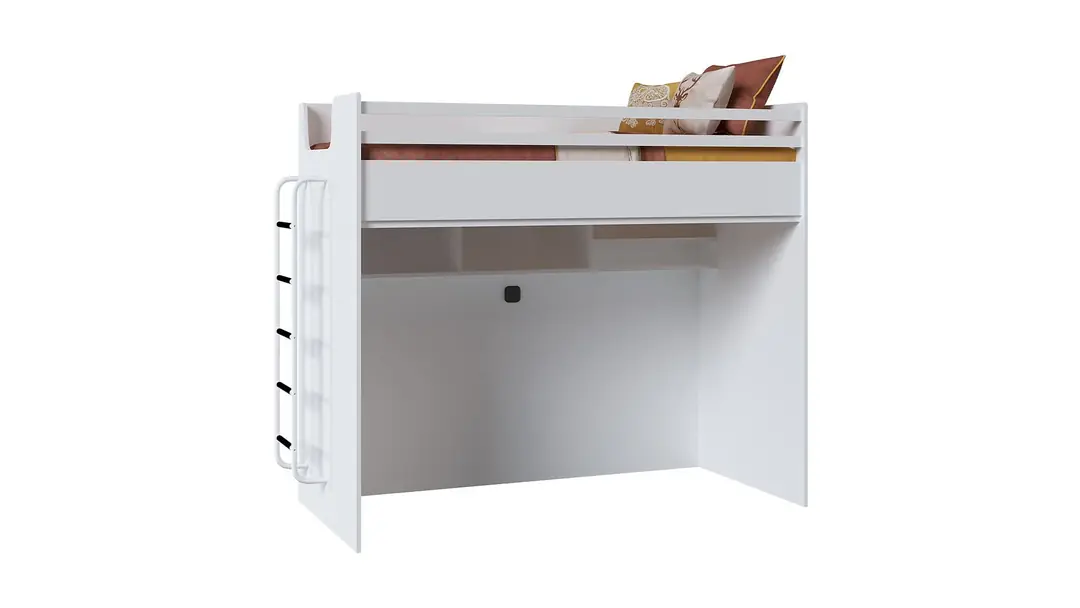 Fenix Akıllı Ranza Metal Merdivenli 100*200 Beyaz görseli 1