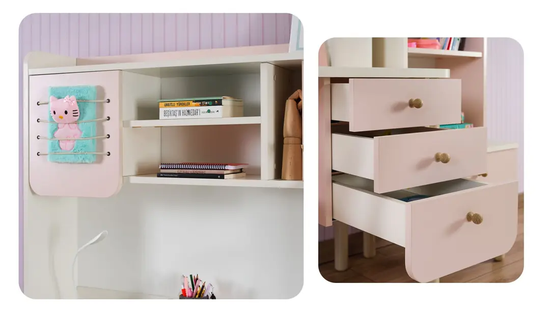 Sofia Çalışma Masası + Üst Modül (Büyük) görseli 4