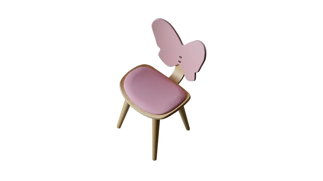 Wing Sandalye Pembe görseli 3