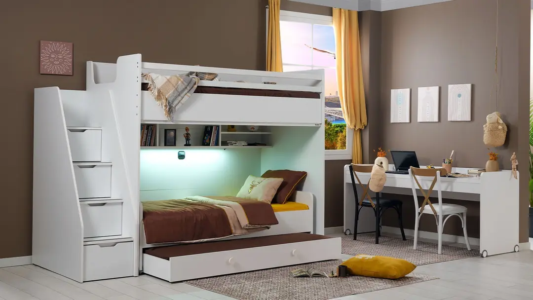 Fenix Akıllı Ranza 100X200 Beyaz görseli 2