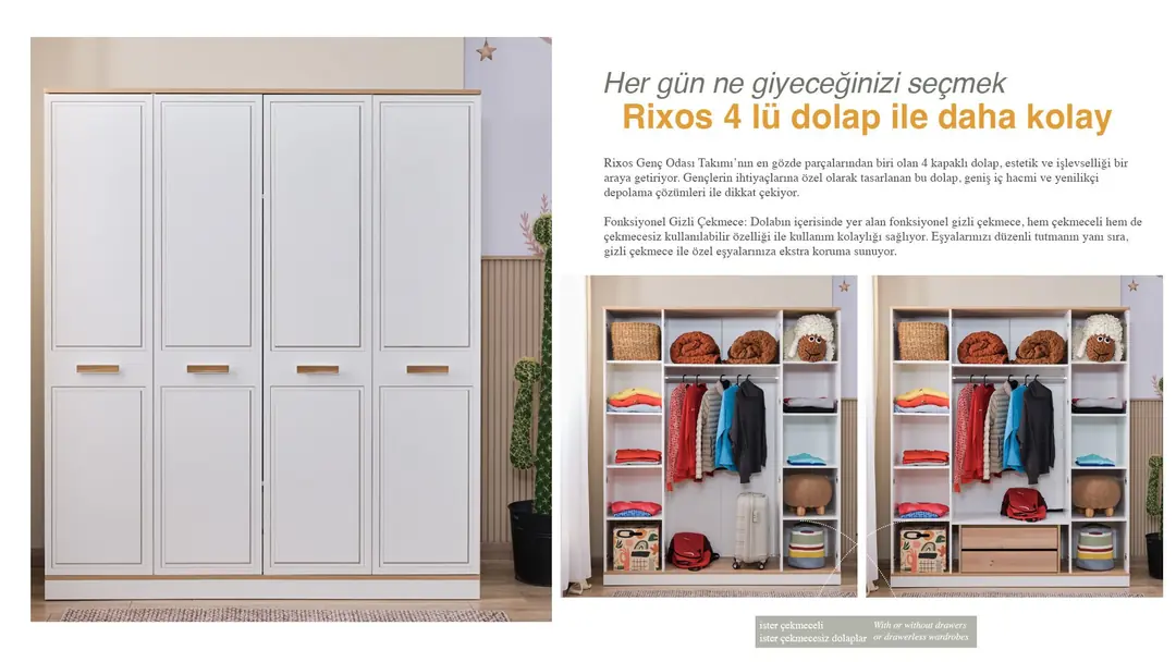 Rixos 4 Kapaklı Dolap görseli 2