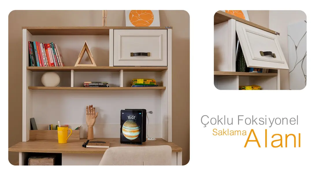 Poli Çalışma Masası Üst Modül görseli 2