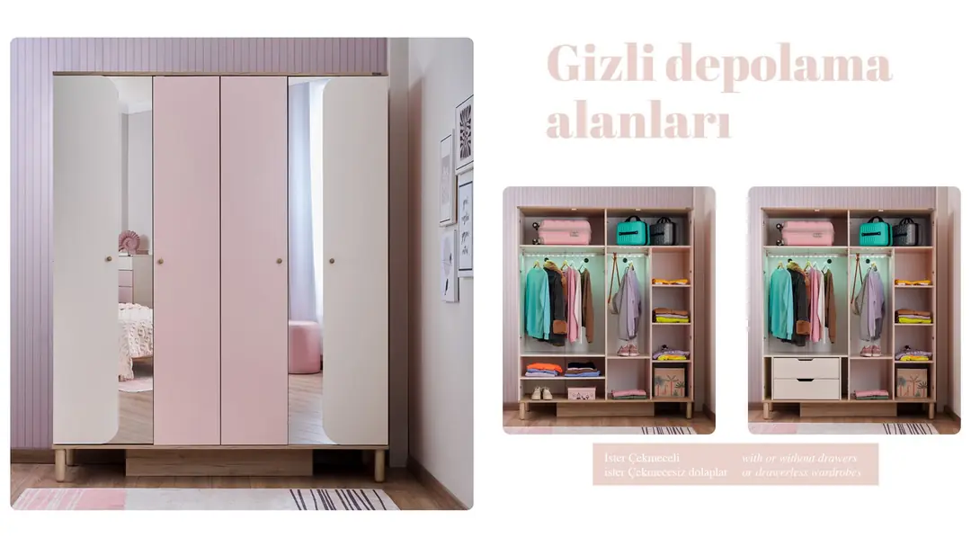 Sofia 4 Kapaklı Dolap görseli 3