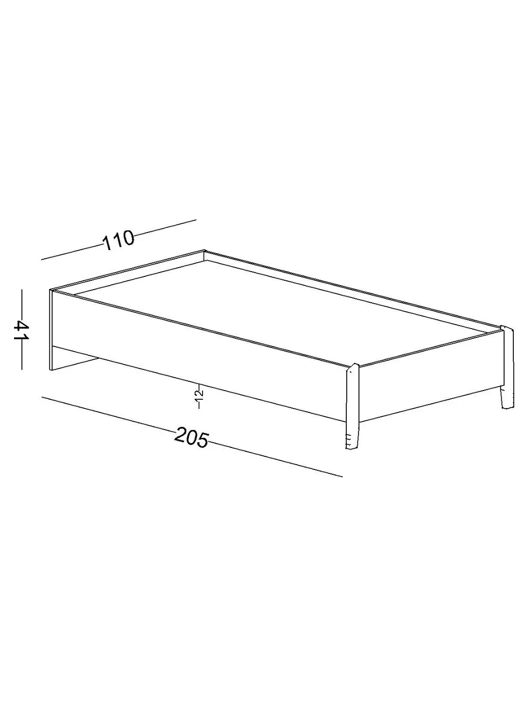 Twin Baza 100*200 görseli 6