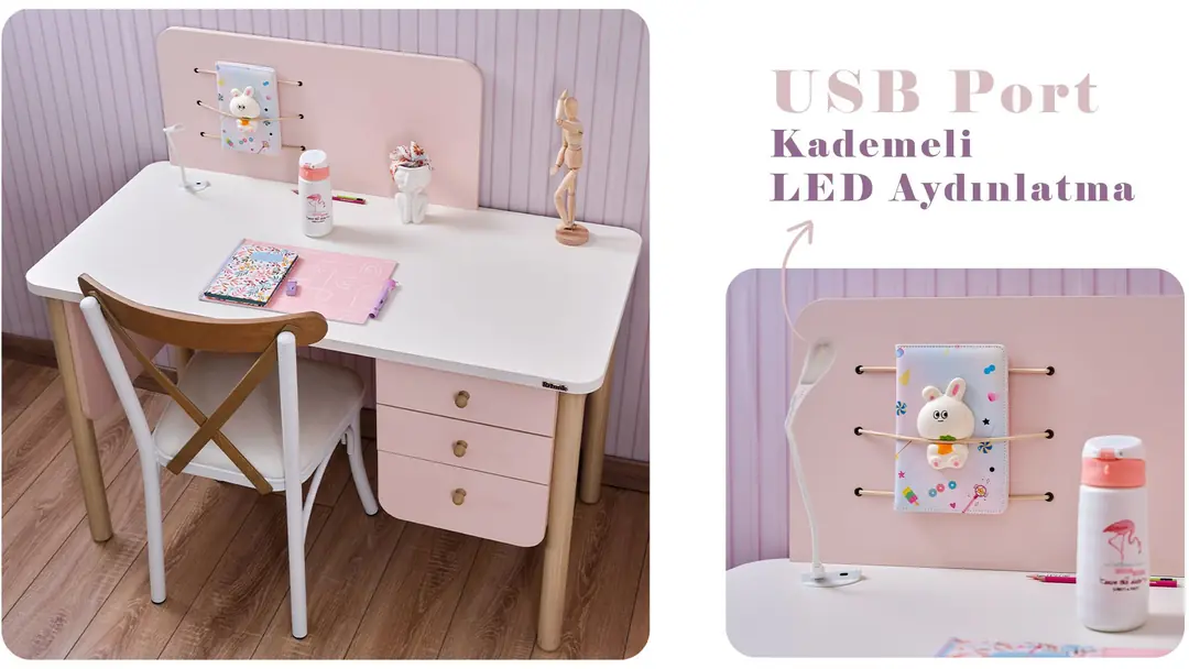 Sofia Çalışma Masası + Üst Modül (Küçük) görseli 4