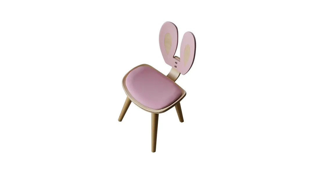 Bunny Sandalye Pudra görseli 3