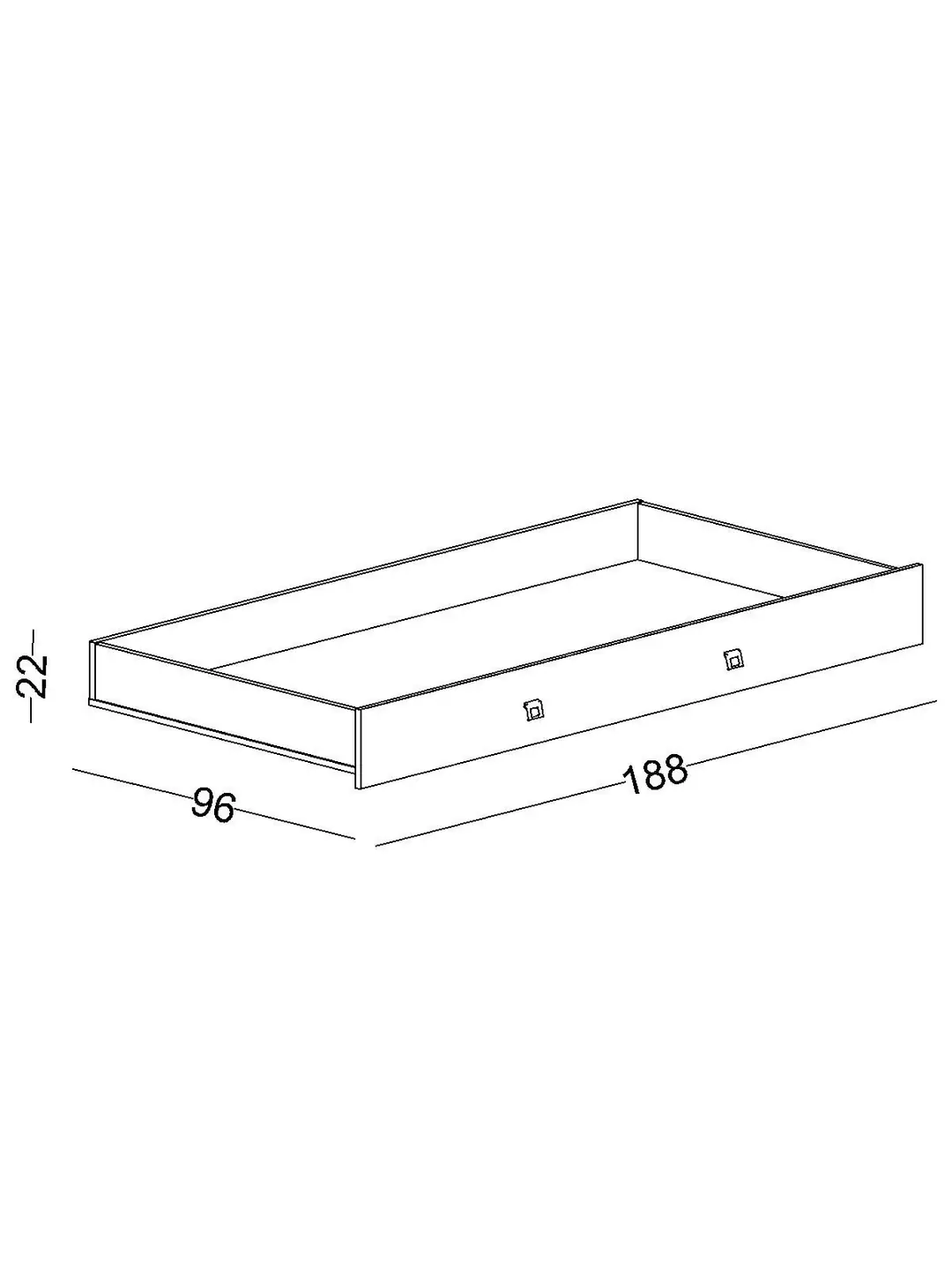 Fenix Akıllı Ranza Alt Karyola 90X180 görseli 4