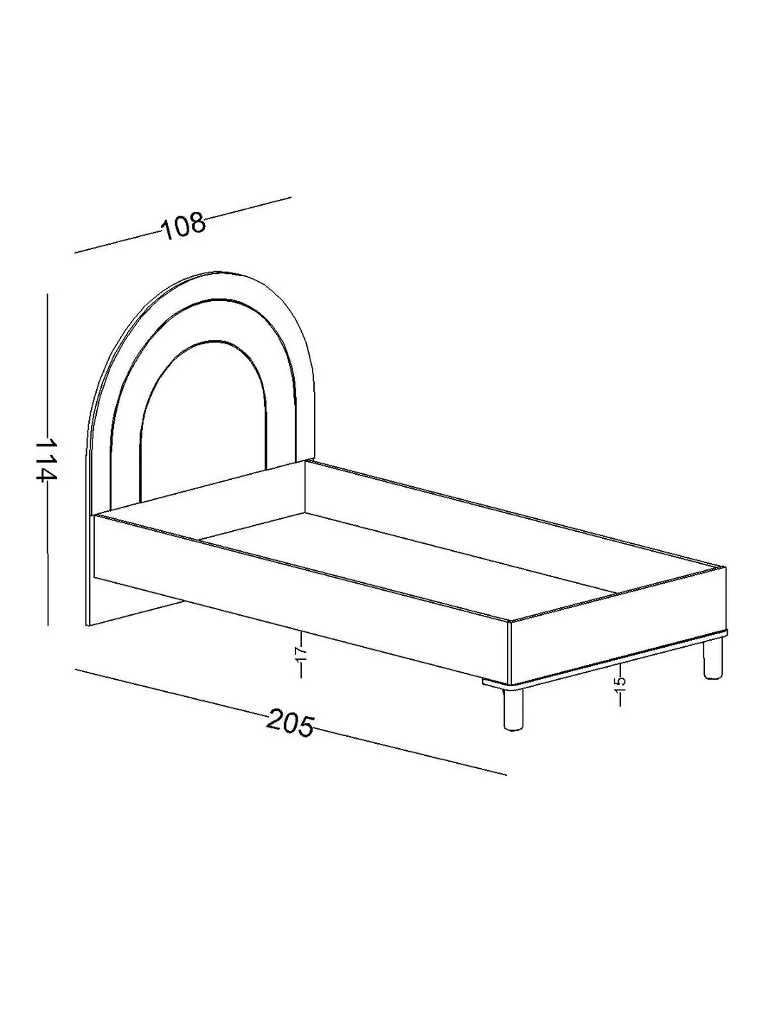 Bohemlife Karyola 100x200 görseli 7