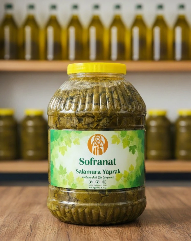 Katkısız El Yapımı Salamura Asma Yaprağı 3 Kg (5 Kg Bidonda, Doğal ve Sofralık Kalite)