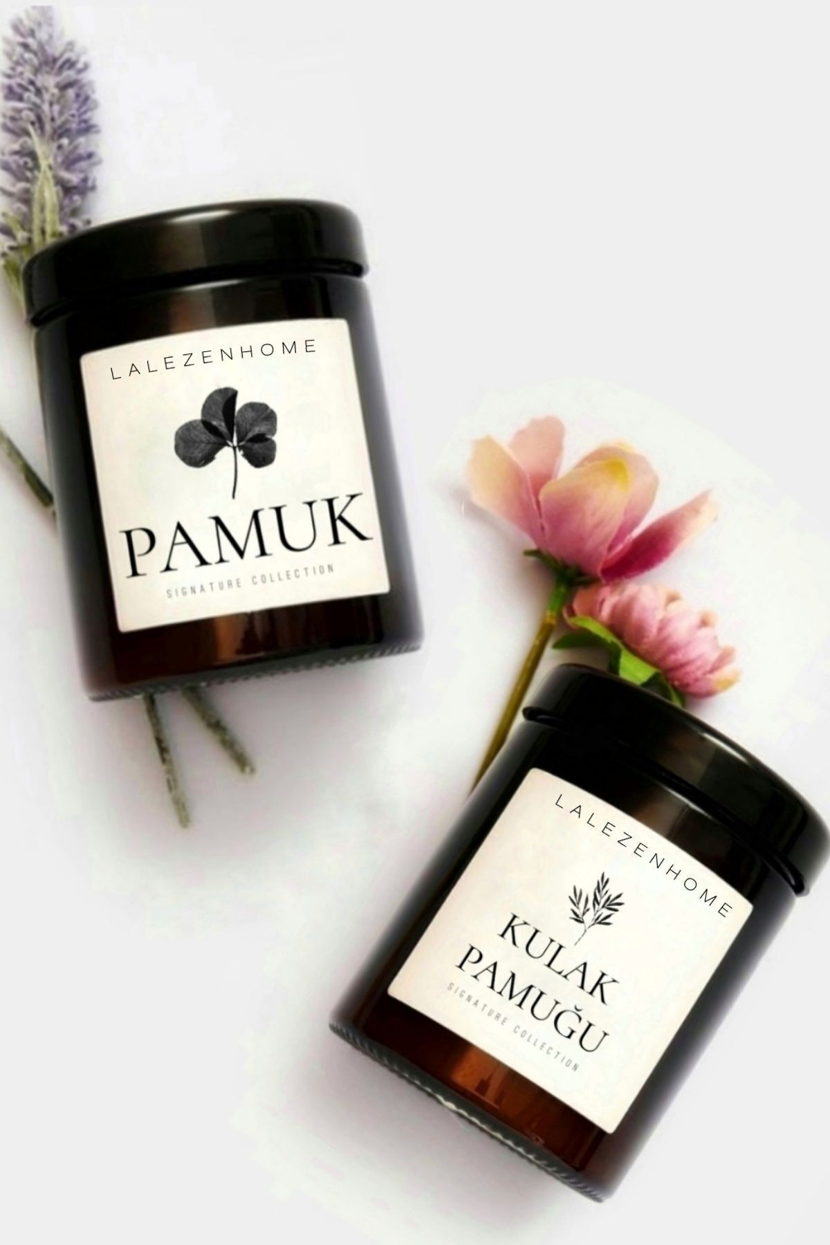 2 li Amber Kulak Pamuğu Ve Pamuk Kavanozu (500 Ml*2 )