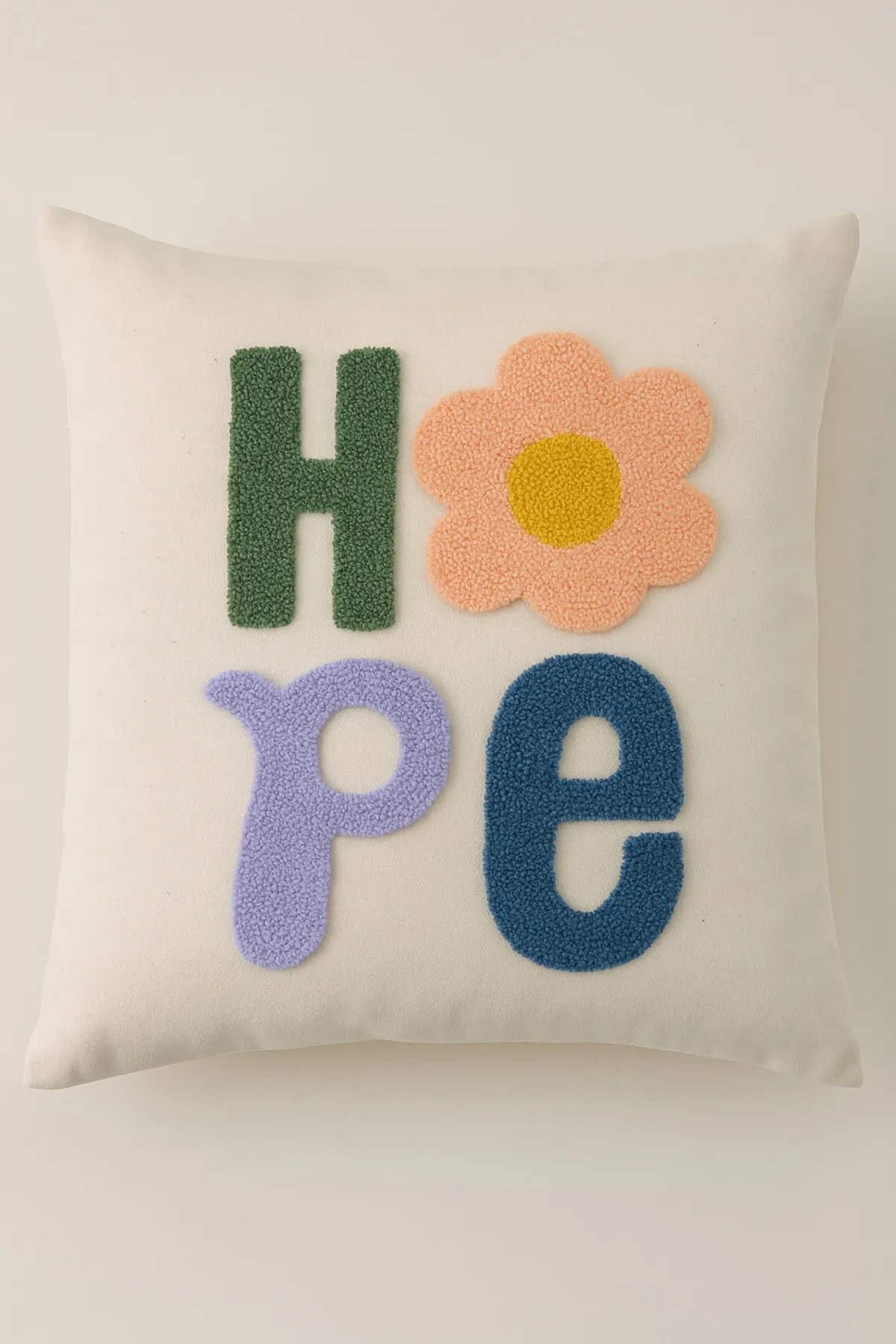 Punch İşlemeli Kırlent Kılıfı Hope 