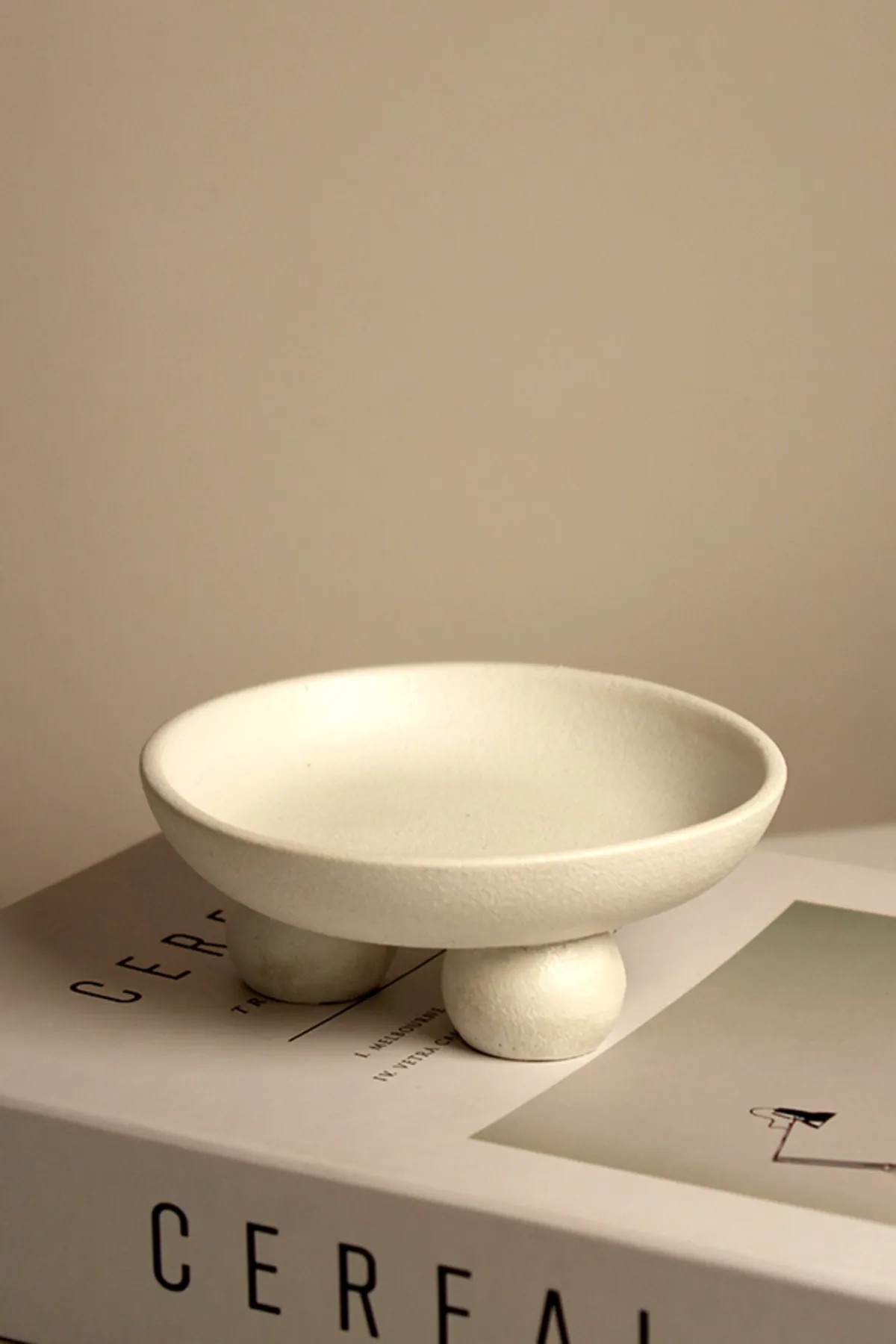 Dokulu Üç Ayaklı Mini Beton Organizer/düzenleyici/kase