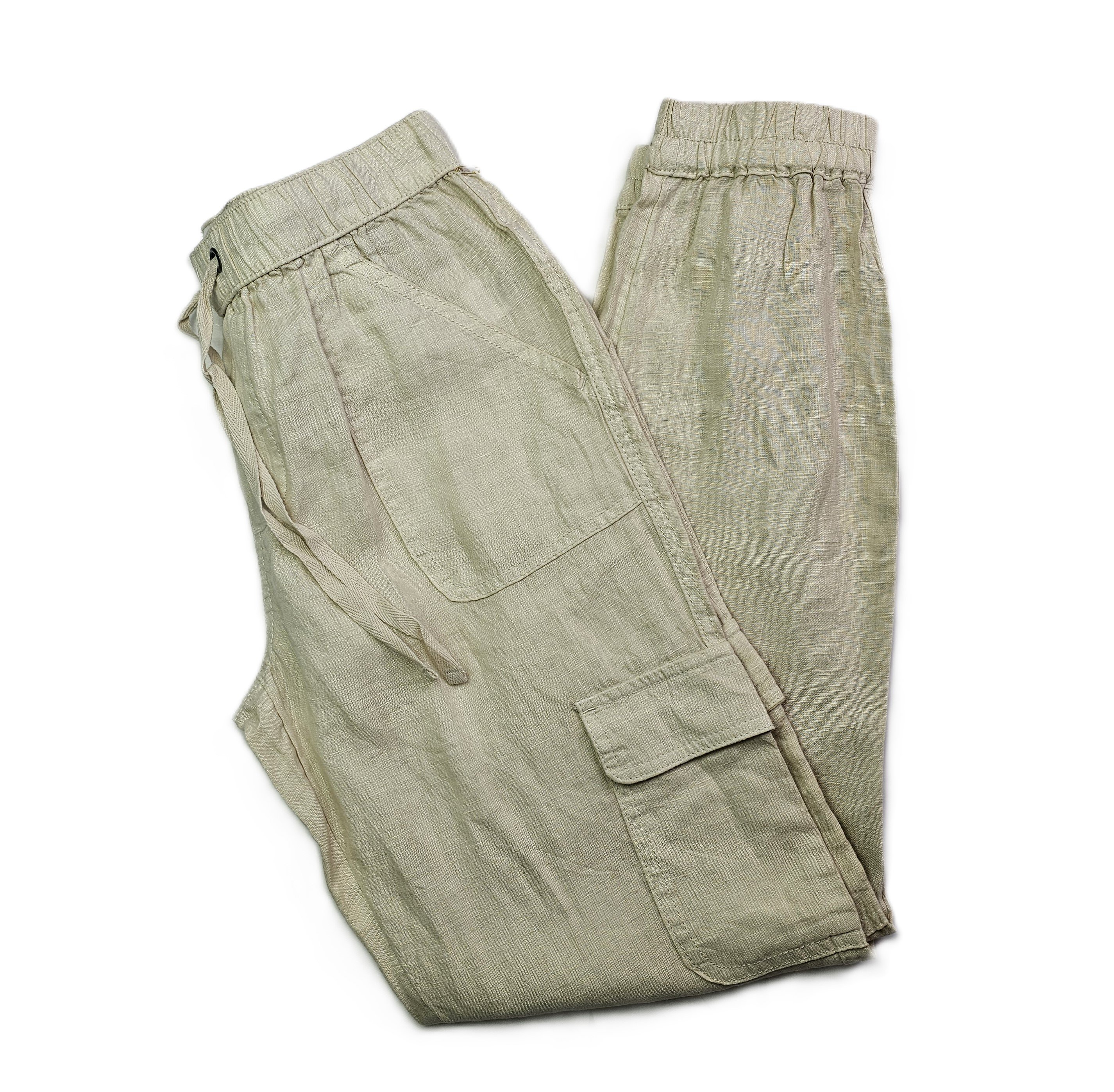 Pantallona Verore Femrash  Lino Ngjyre Bezhe S.Hand/Beige Linen Summer Pants