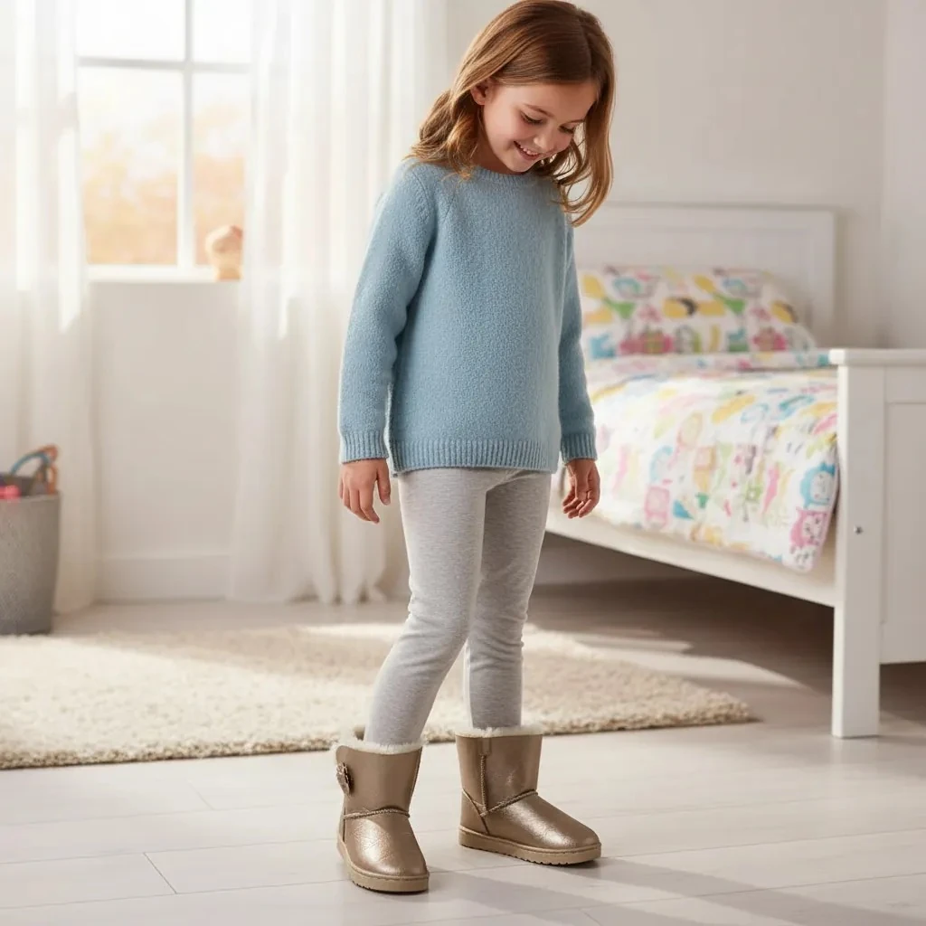 Cizme Femijesh me Push Brenda Ngjyre Bezhe S.Hand Children's Boots