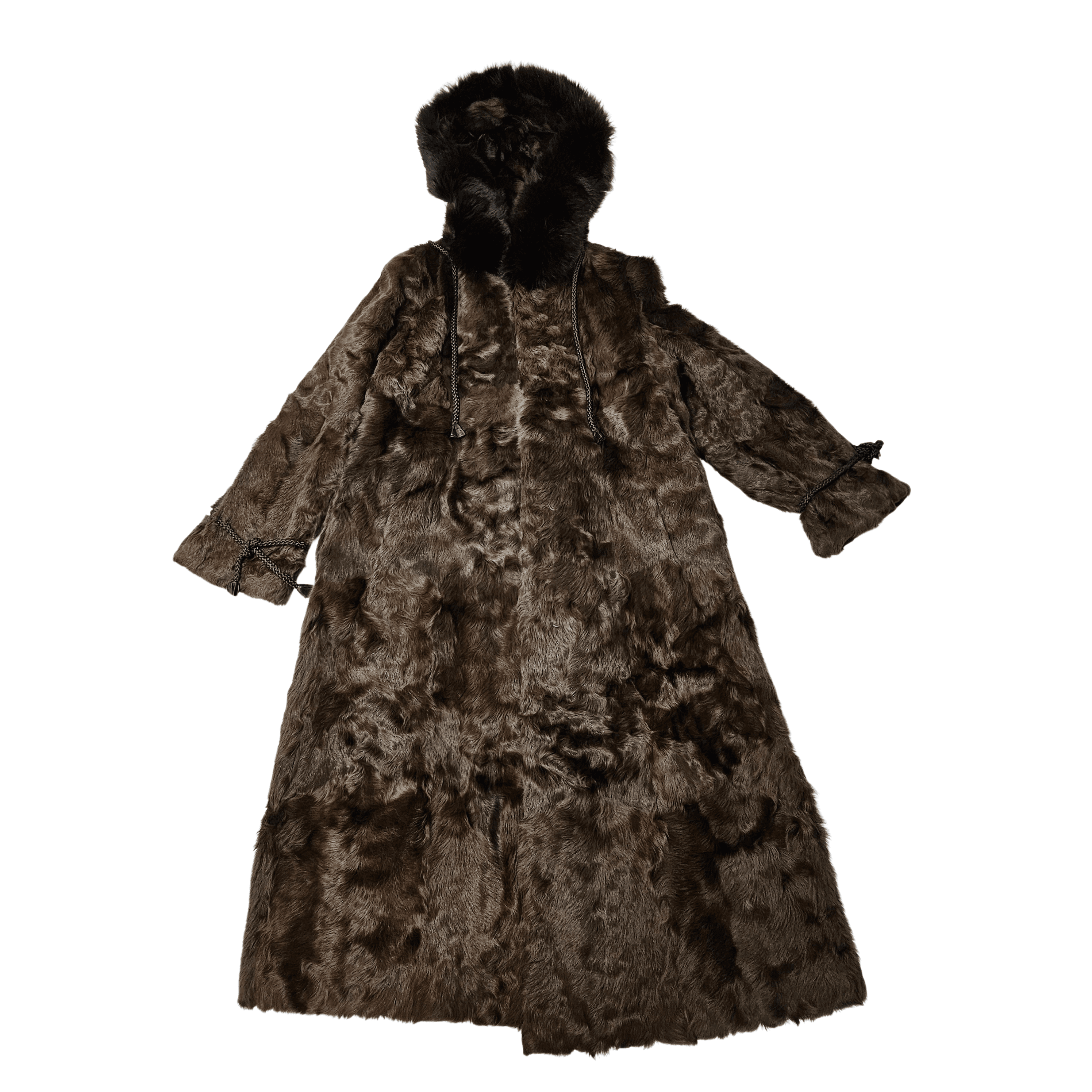 Pelice Femrash Origjinale Ngjyre Kafe e Erret S.Hand Womens Fur Coat 