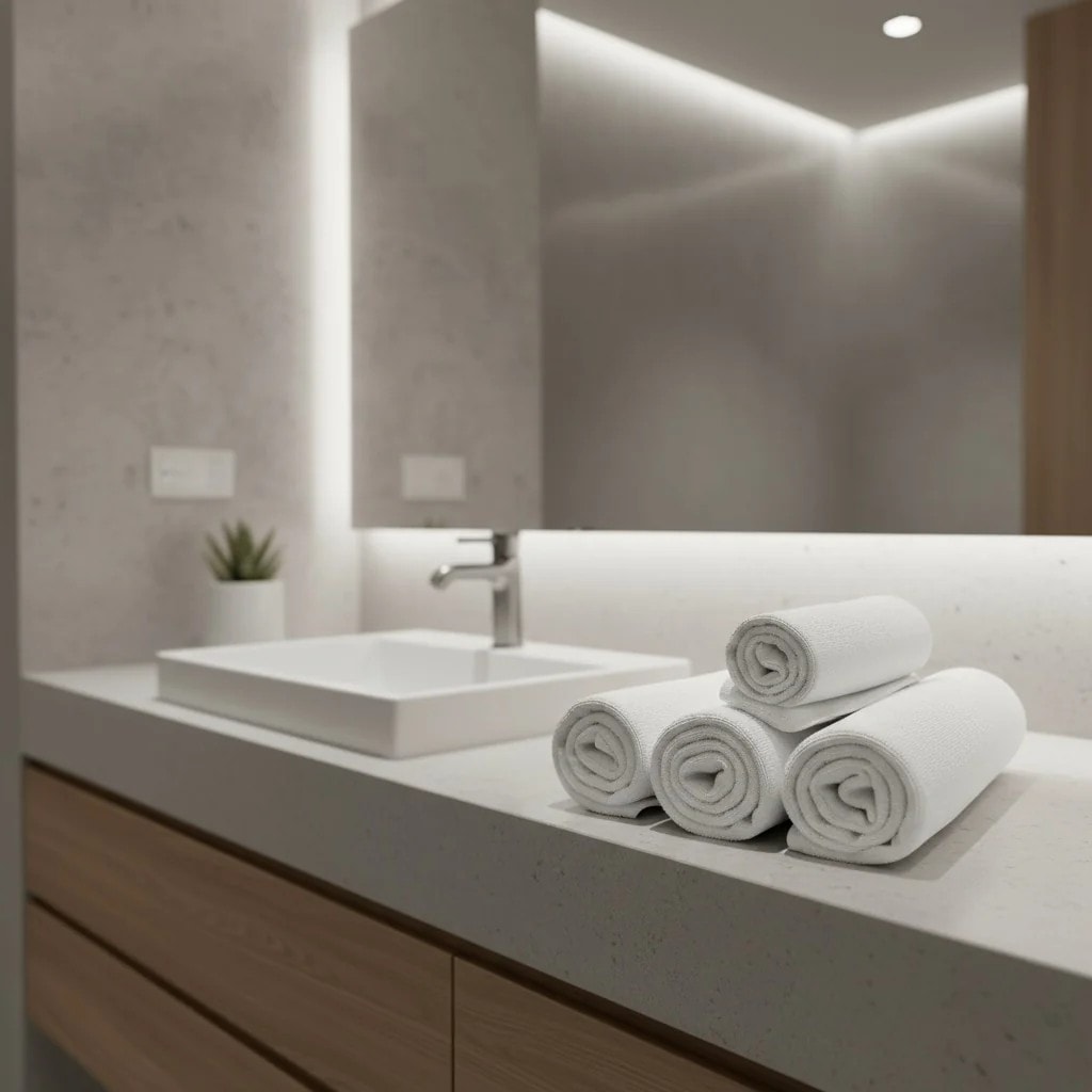 Peshqir Banje Trupi I Bardhe Dizajn I Thjeshte 1 Cope 70x140 cm 410 gr Bath-Body Towel