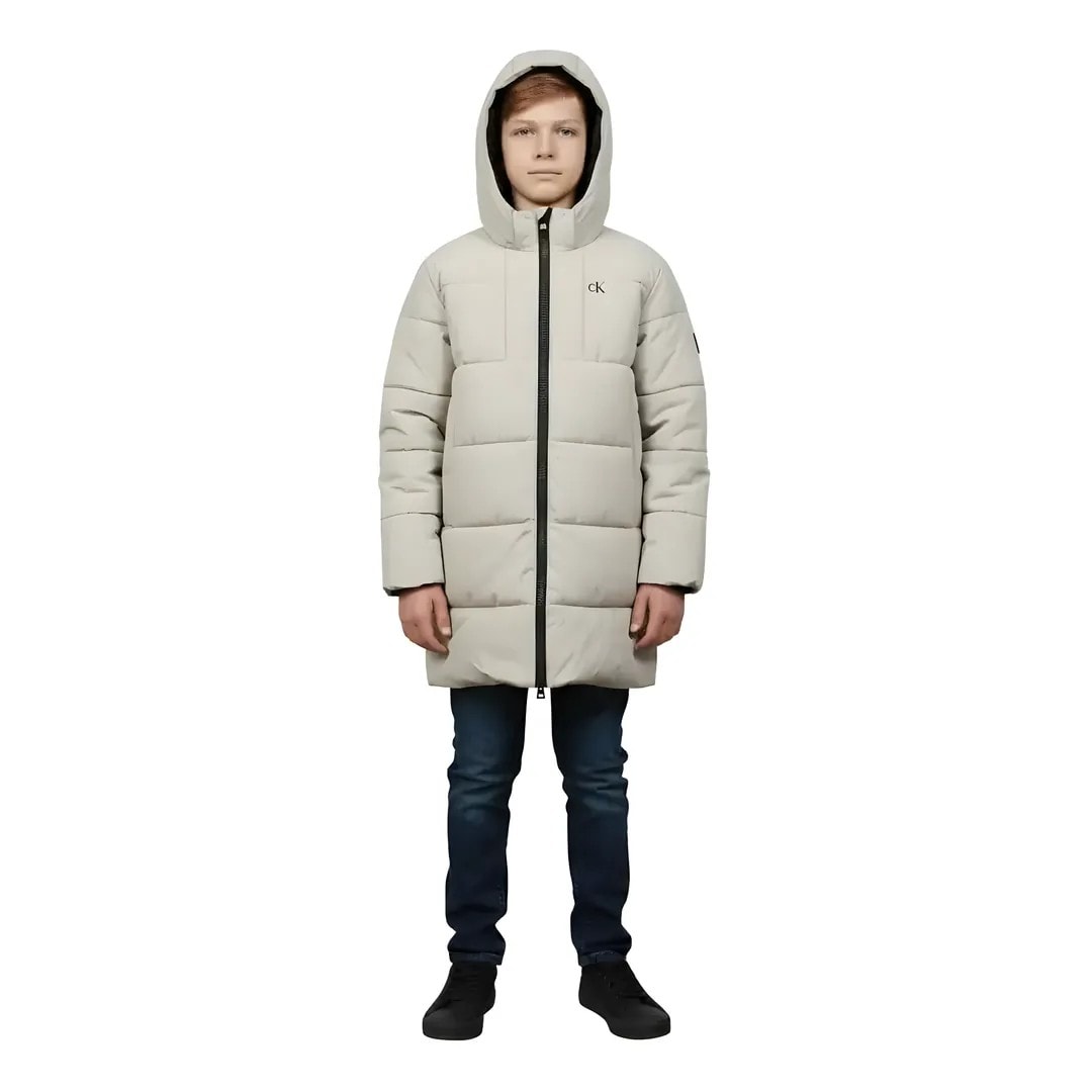 Xhup Femijesh Calvin Klein Ngjyre Bezhe S.Hand Childrens Coat