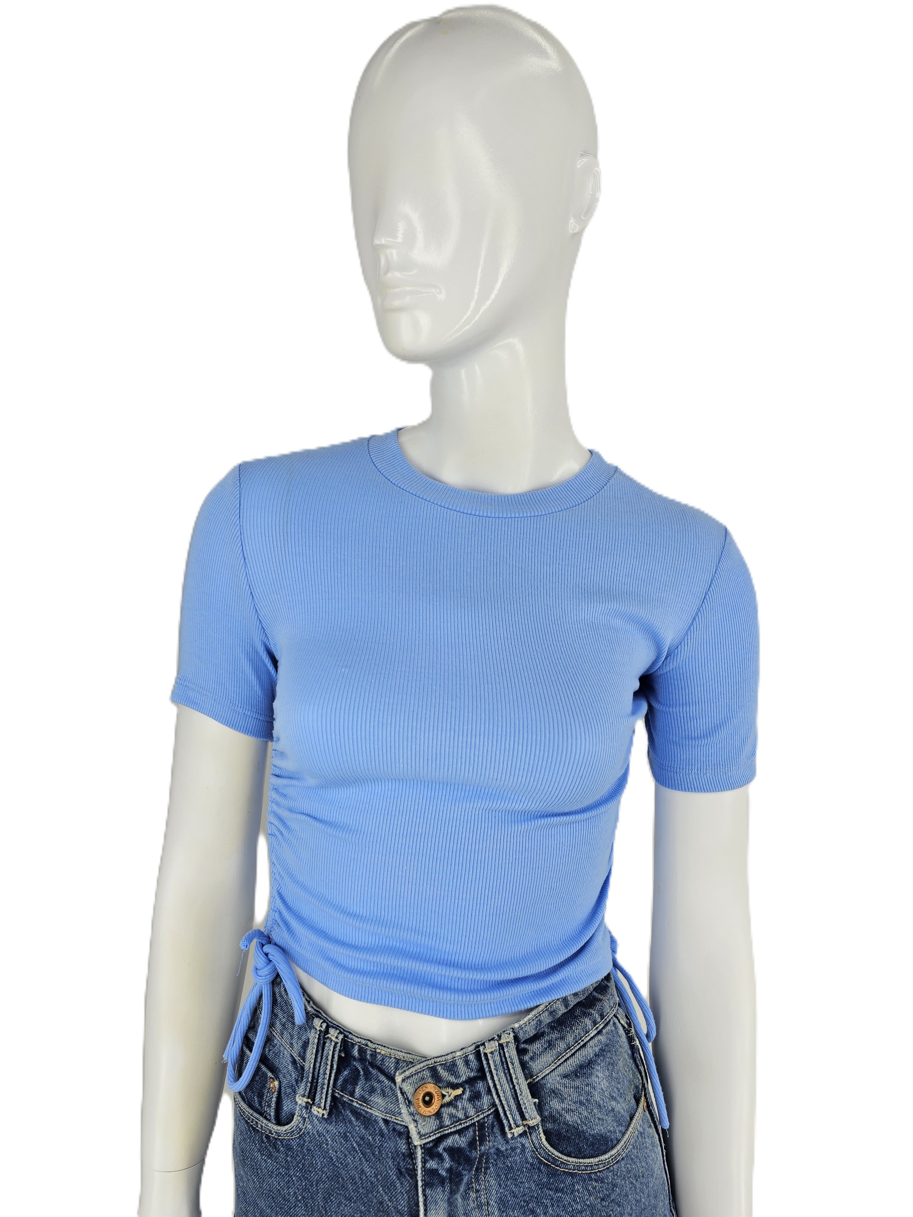 Bluze e Blu Zara Crop S.Hand