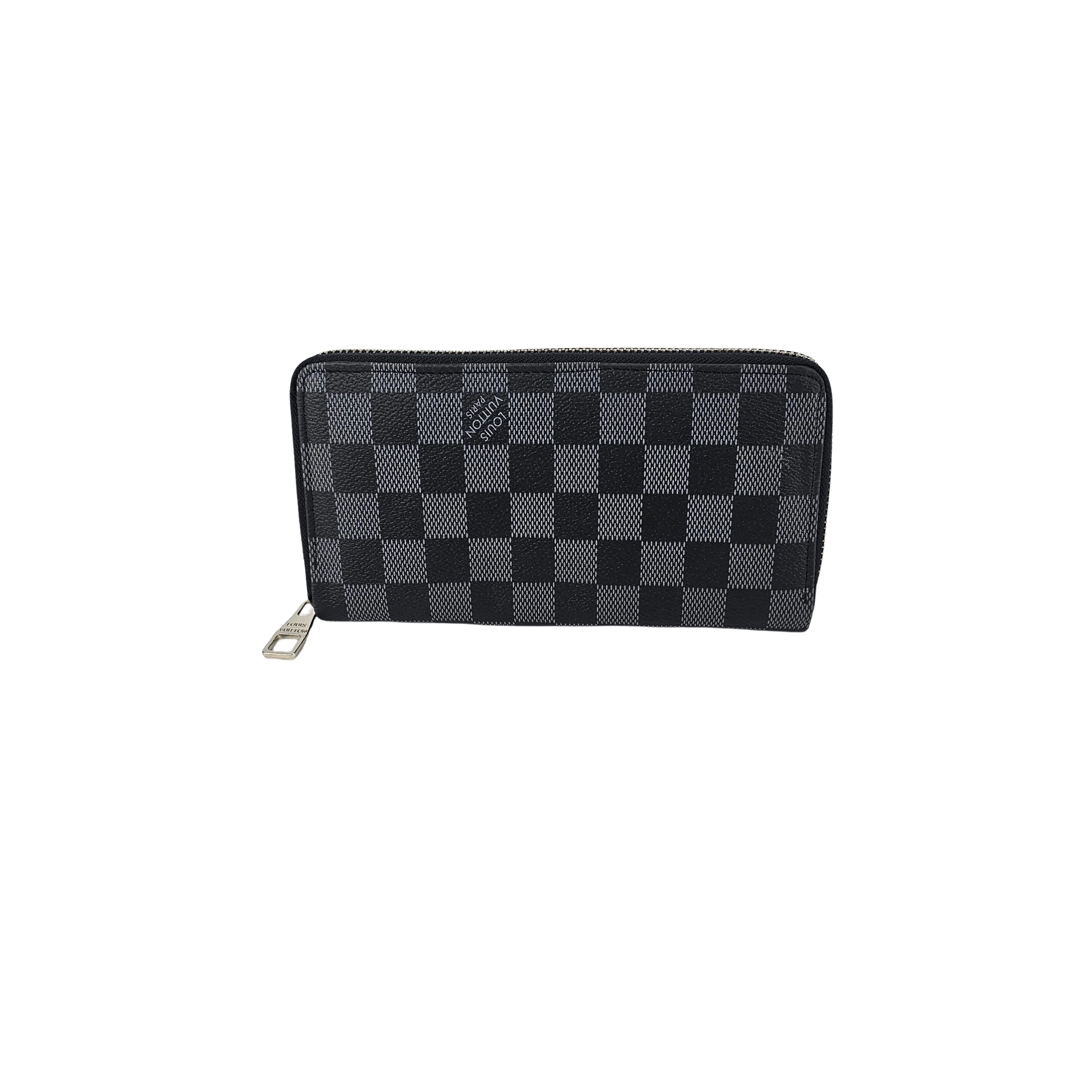 Portofol Femrash Louis Vuitton Ngjyre Gri me Dizajn te Zi S.Hand Women's Wallet