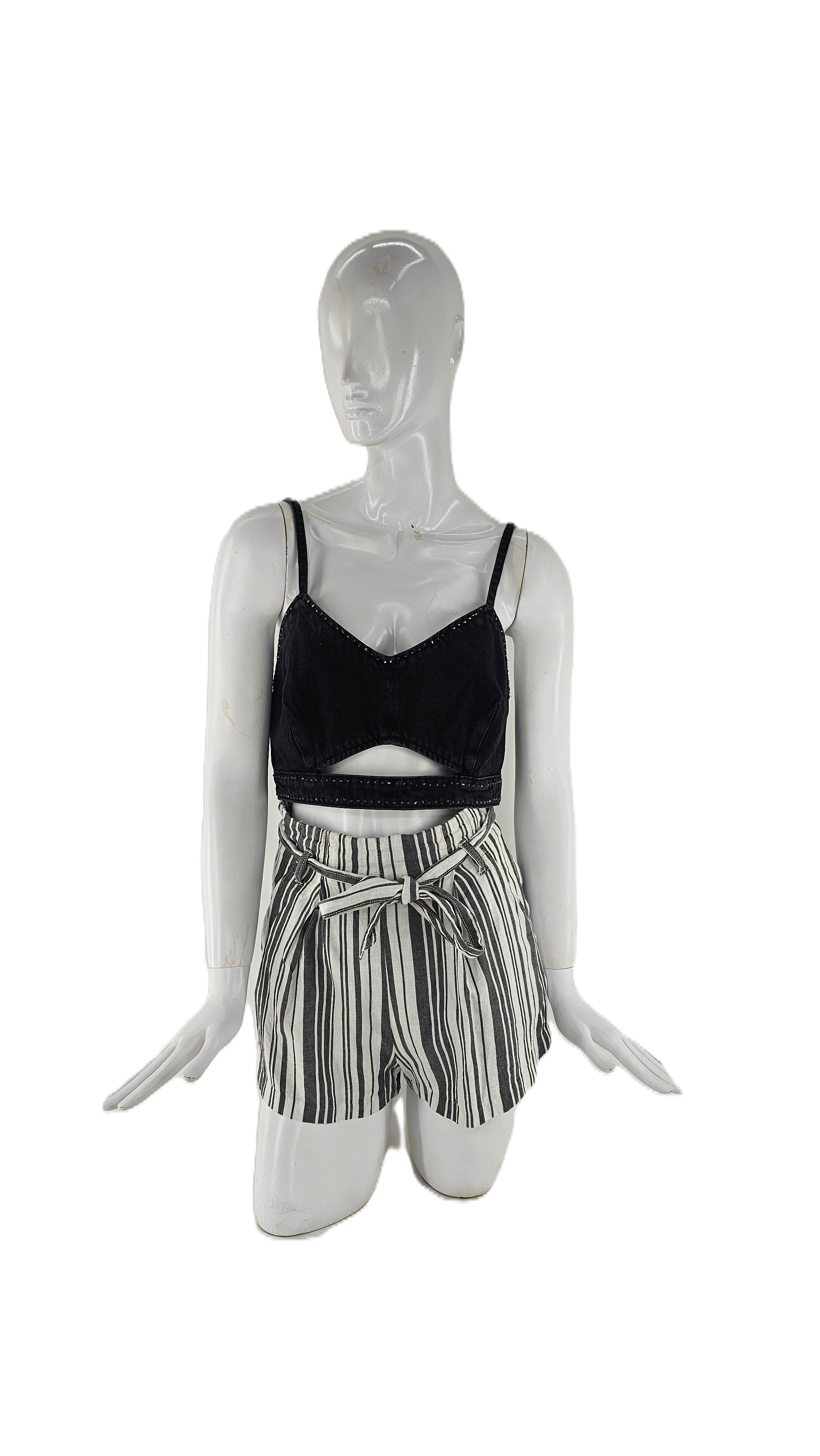 Kanatjere Jeans Crop Top Zara S.Hand