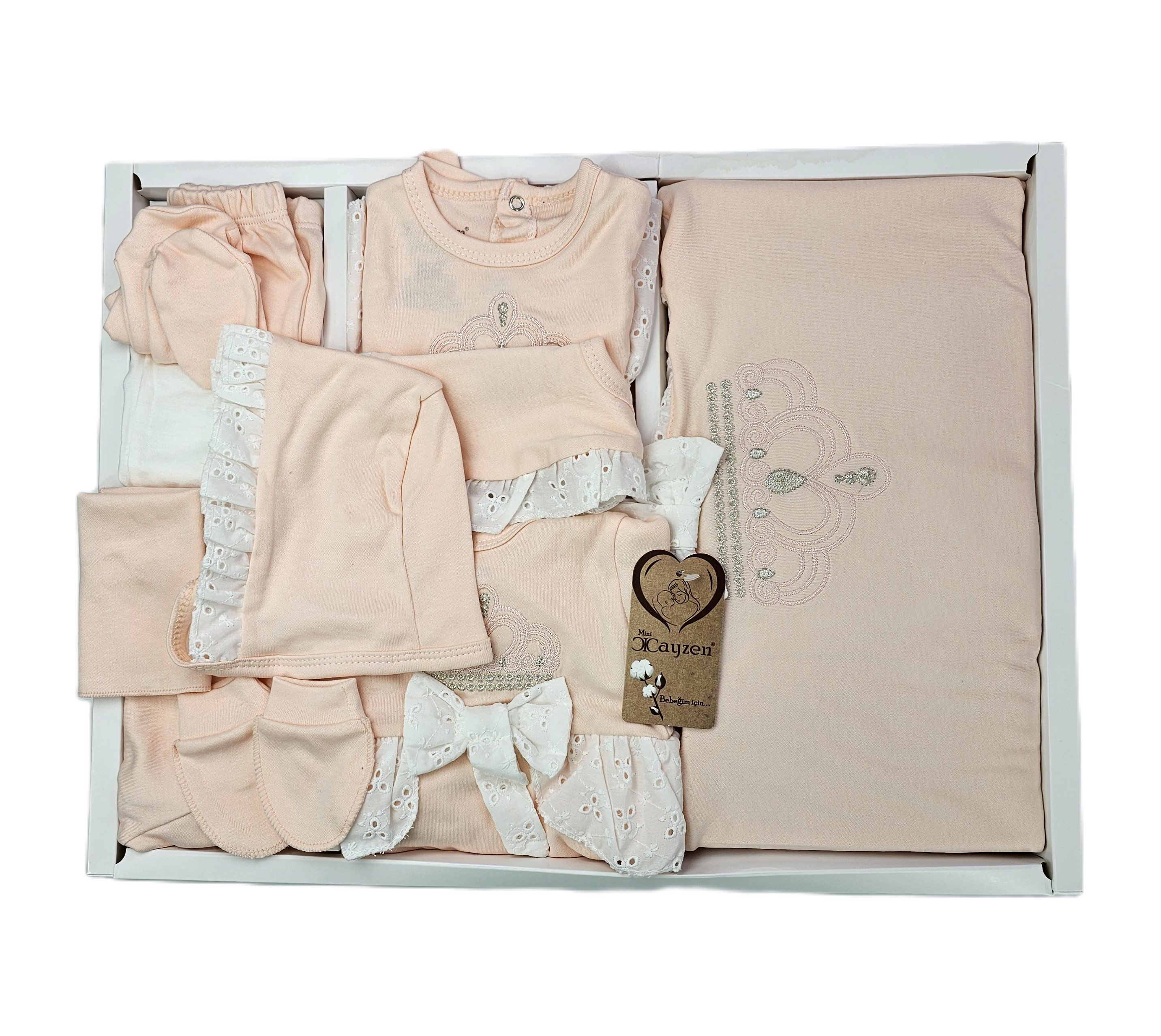 Set Bebesh Mini Cayzen 3001 Ngjyre Roze/New Born Baby Set