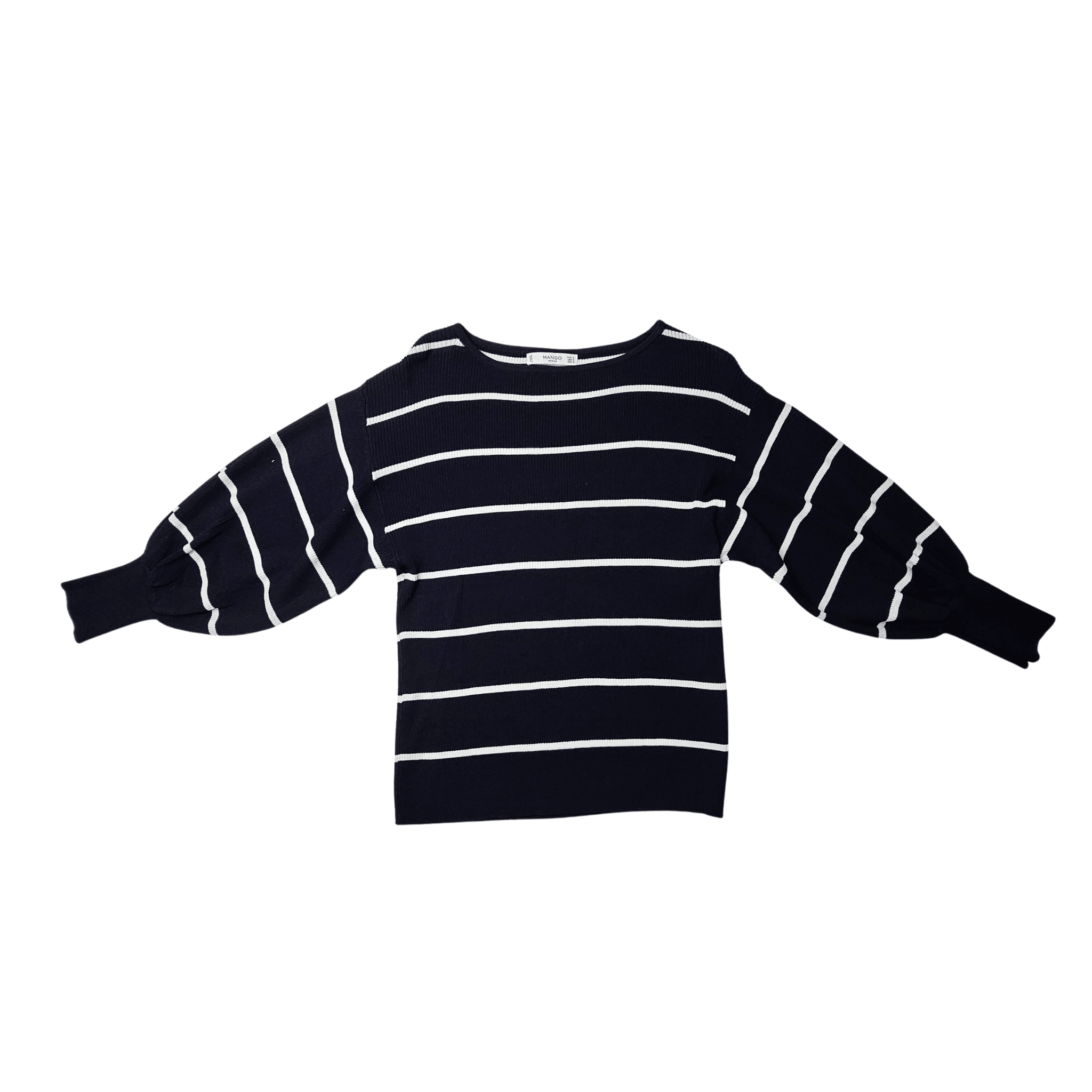 Pulover Femrash Mango Ngjyre Blu e Erret me Vija te Bardha S.Hand Women Sweater