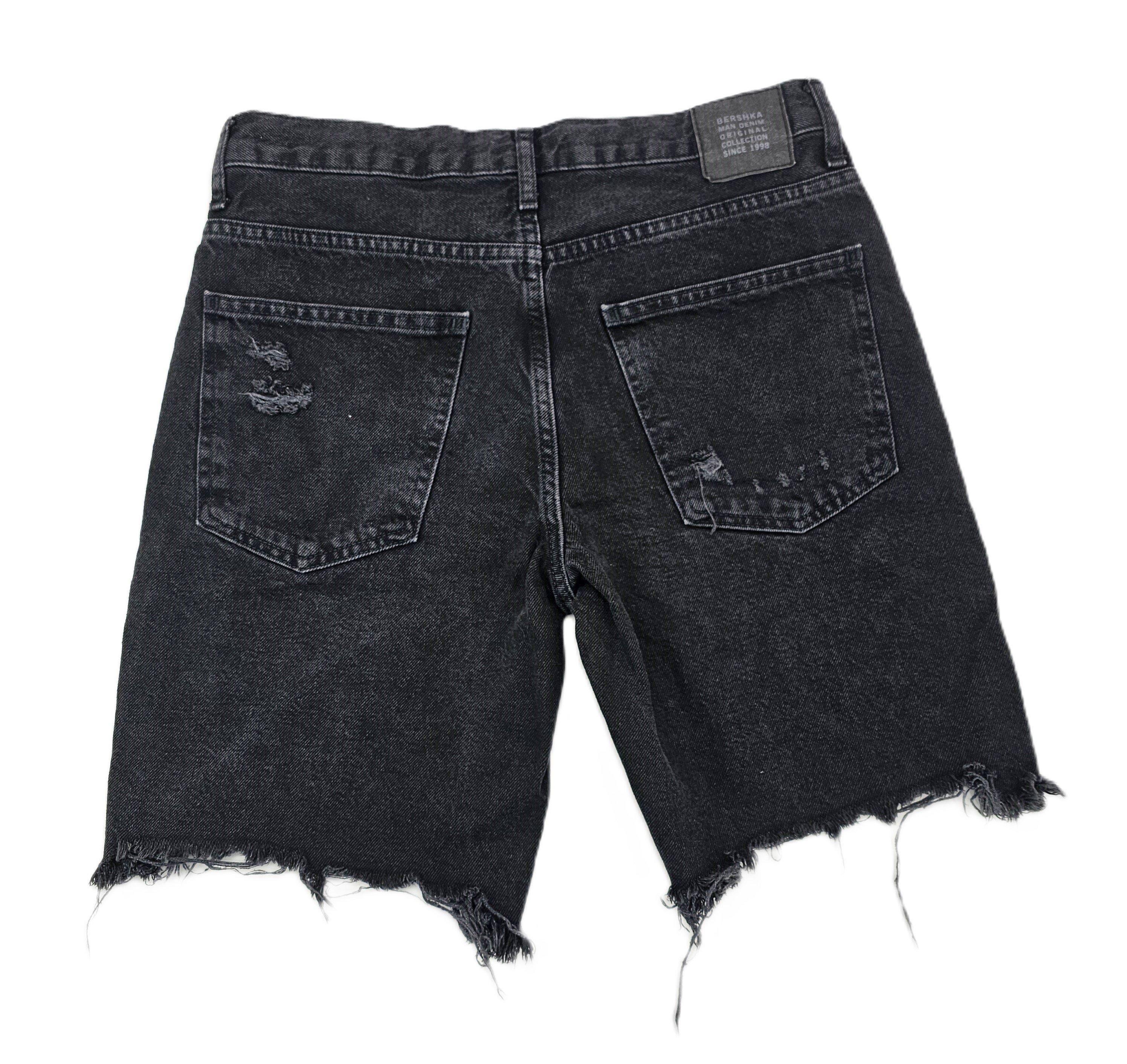 Pantallona te Shkurtra Meshkujsh Bershka S.Hand/Denim Black Shorts