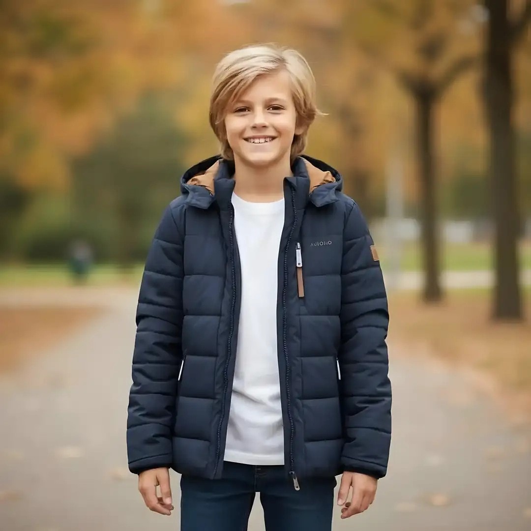 Xhup Femijesh Ngjyre Blu i Erret S.Hand Childrens Jacket