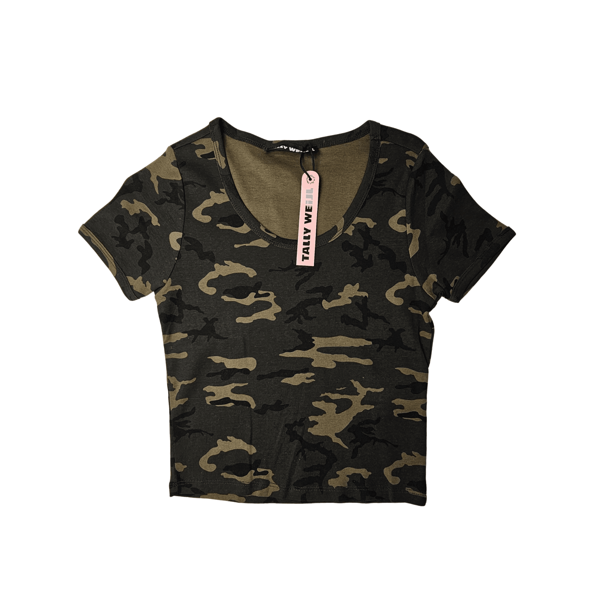 T-Shirt Femrash Tally Weijl Dizajn Ushtarak Outlet/T-Shirt