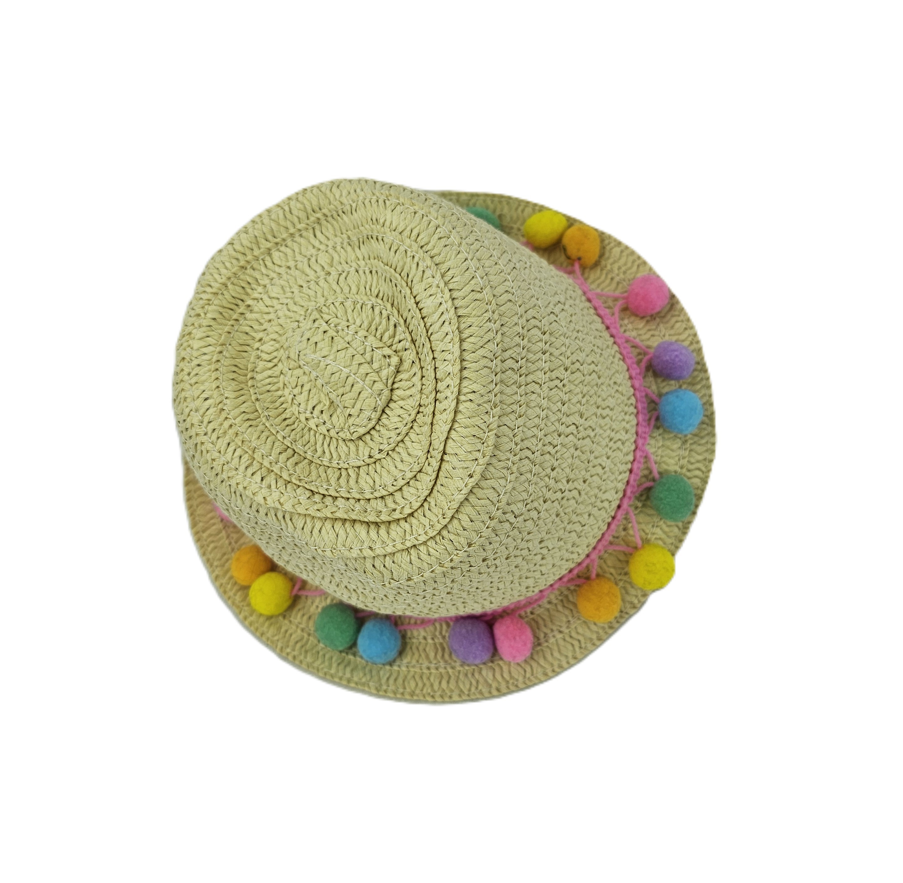 Kapele Plazhi Femijesh Primark Kashte me Dizajn me Topa Shumengjyresh S.Hand/Beach Hat