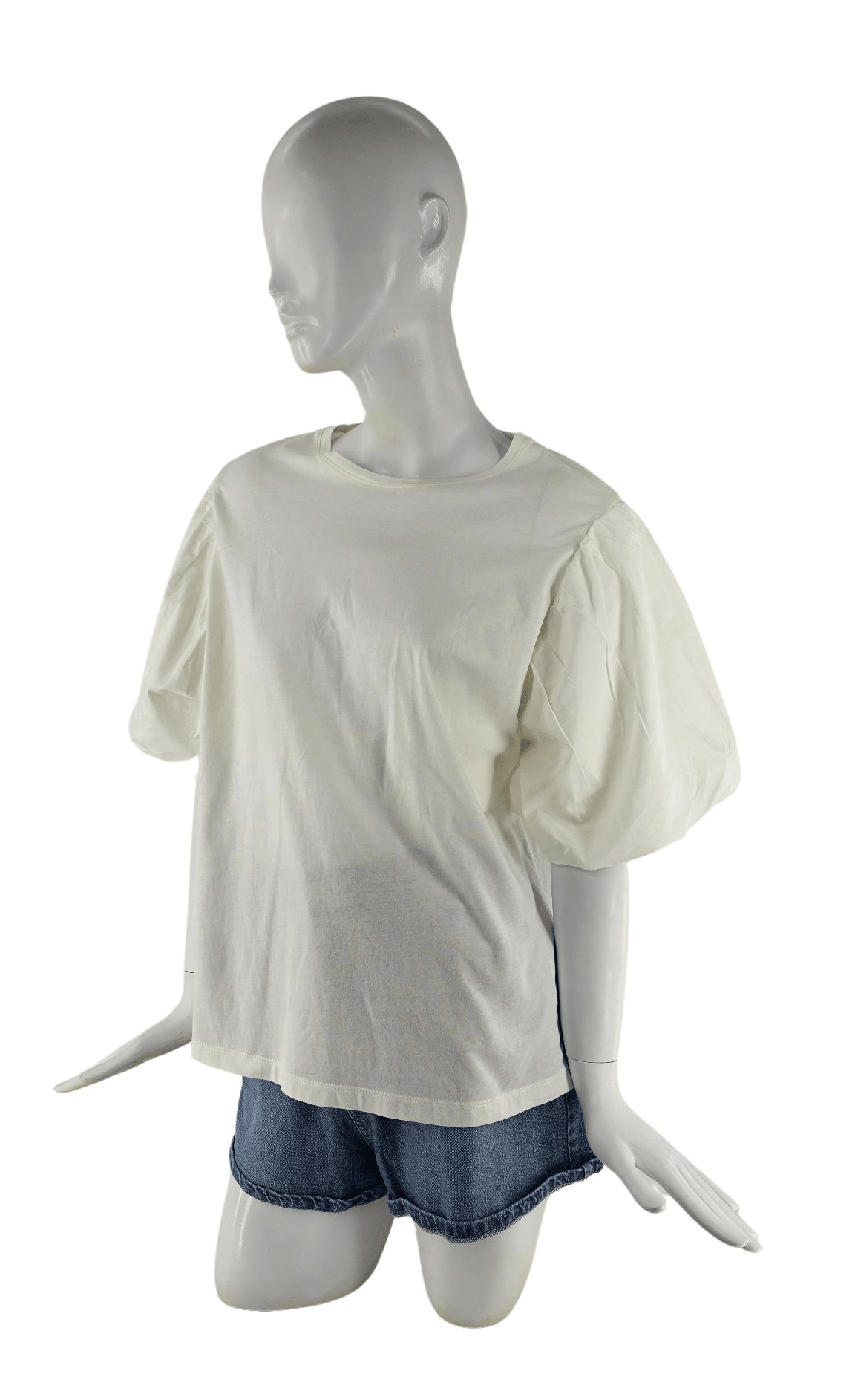 Bluze Femrash Ngjyre e Bardhe me Krahe te Fryre Outlet/Shirt