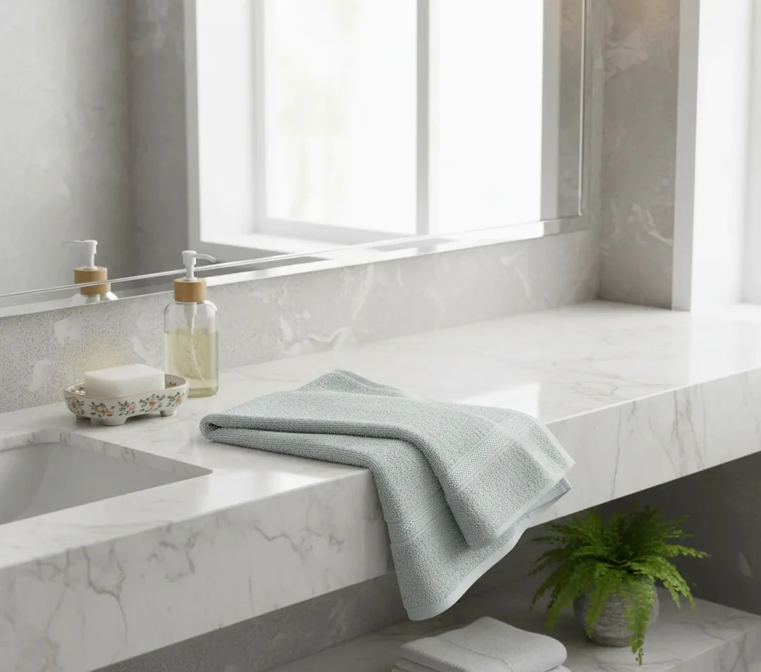 Peshqir Banje Trupi I Bardhe Dizajn Me Fashe 1 Cope 100x170 cm 980 gr Bath -Body Towel