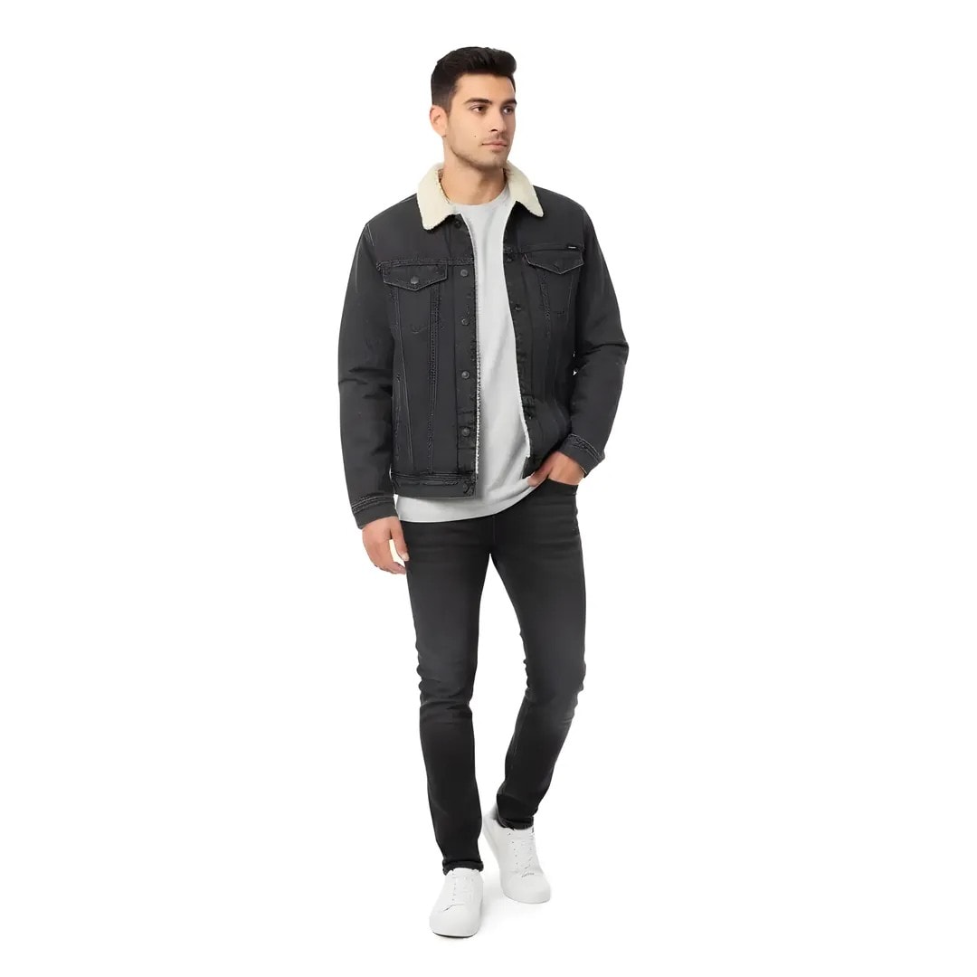 Xhakete Xhins Meshkujsh Jack&Jones Ngjyre Gri e Erret Outlet Jacket