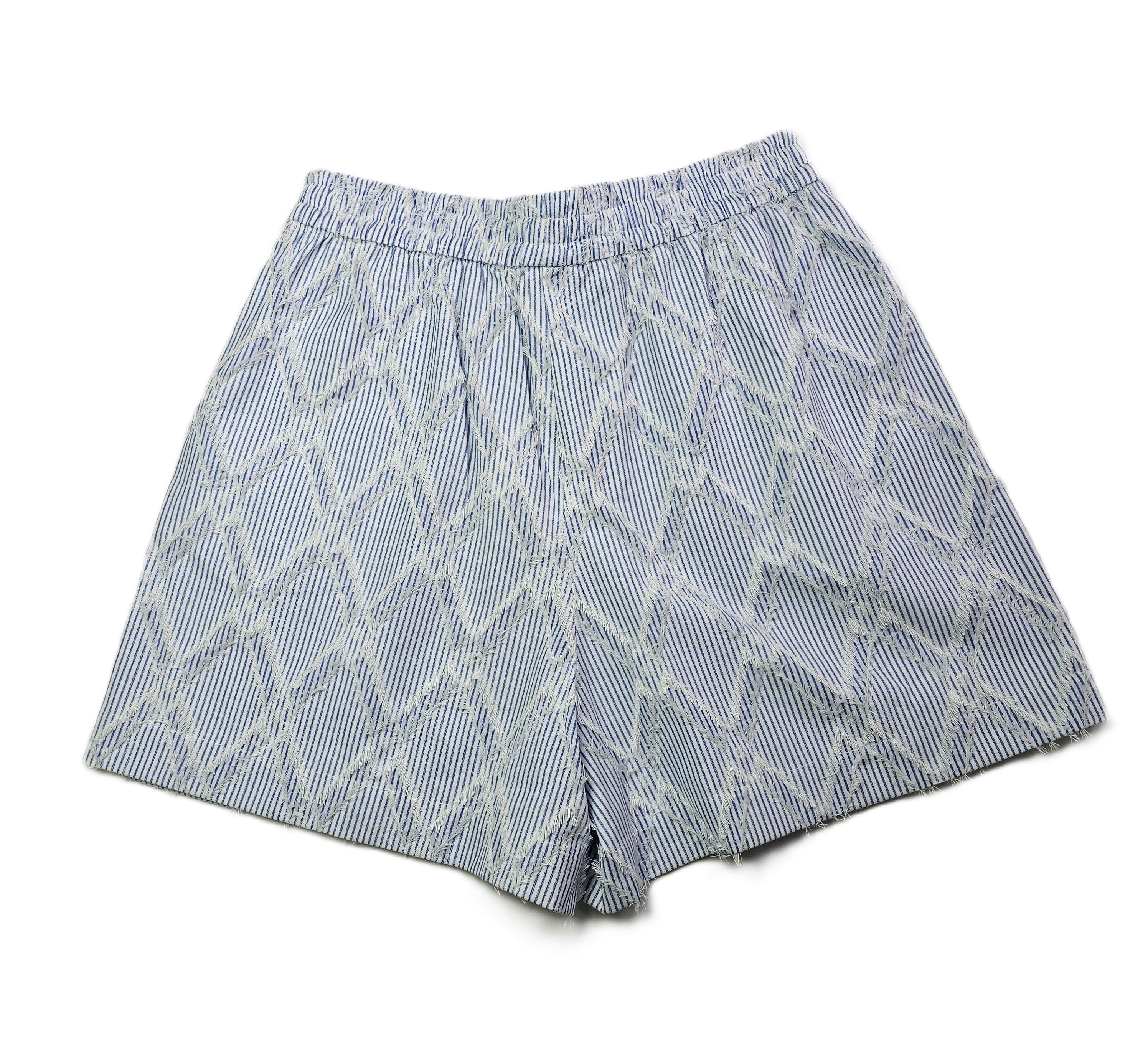 Pantallona te Shkurta Femrash Reserved Ngjyre Babyblue me Fije te Bardha Outlet/Shorts 