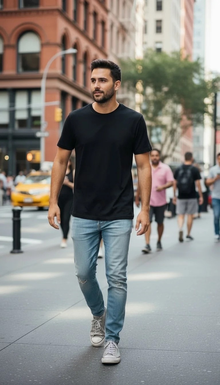 T-Shirt Meshkuj Basic Outlet