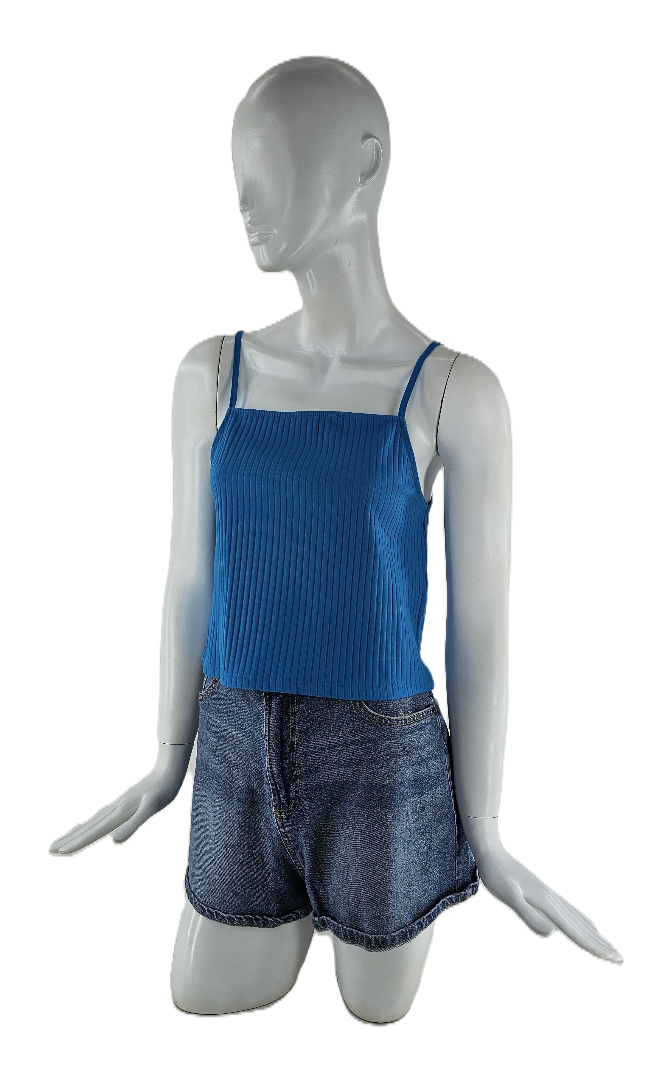 Kanatjere Femrash Crop Top Zara Ngjyre Blu Outlet/Crop Top