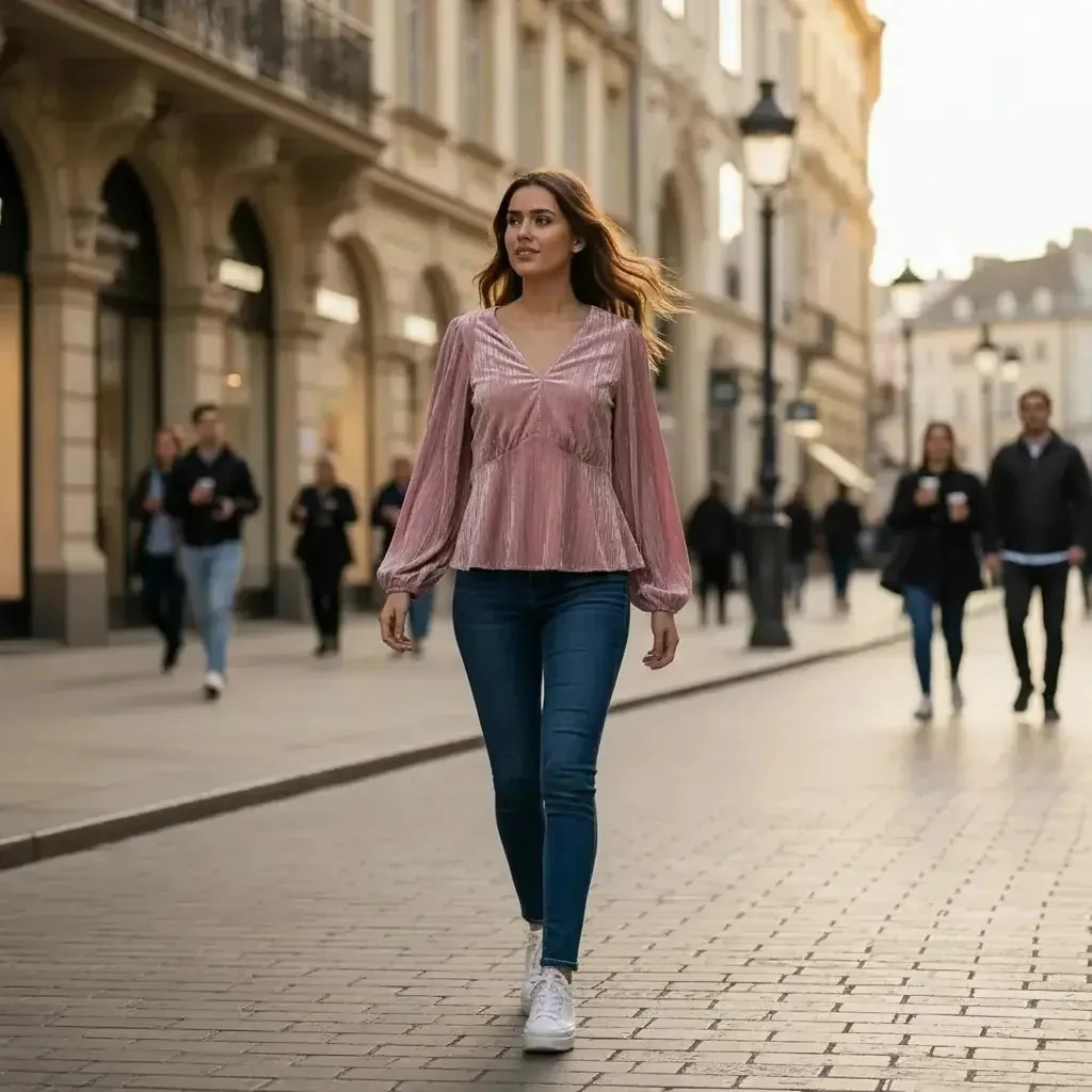 Bluze Femrash  Ngjyre Roze e Lehte Outlet Women's Blouse