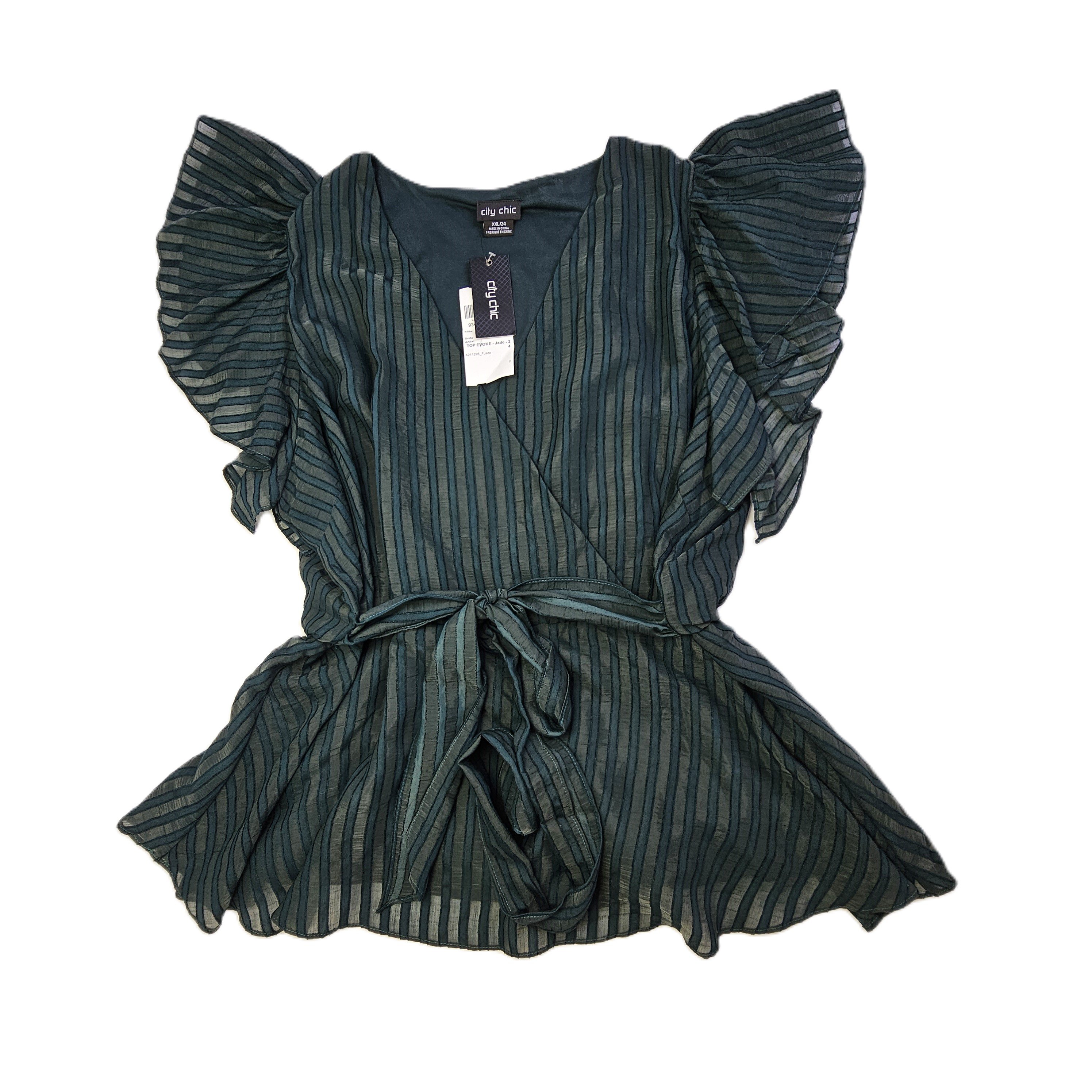 Fustan Femrash City Chic Ngjyre Jeshil i Erret Outlet/Dress