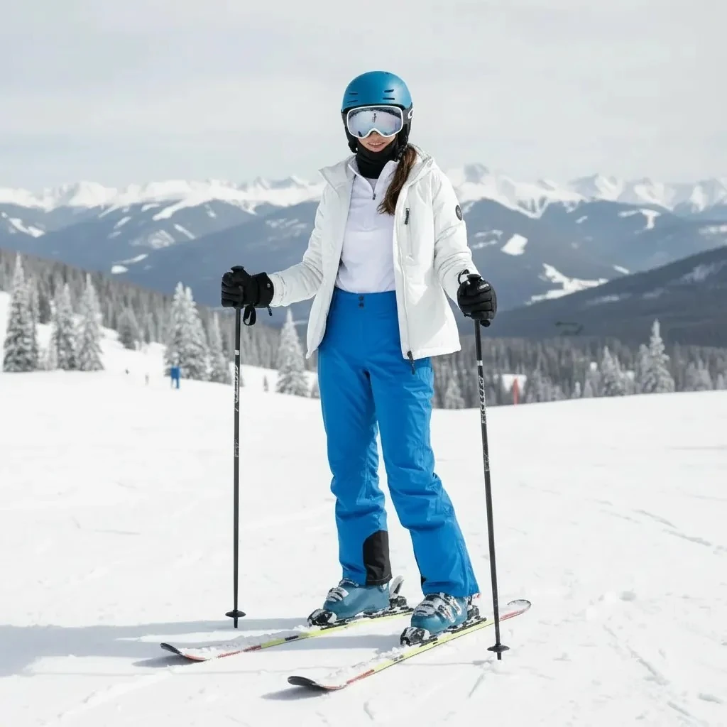 Pantallona Bore Ngjyre Blu S.Hand Snow Pants