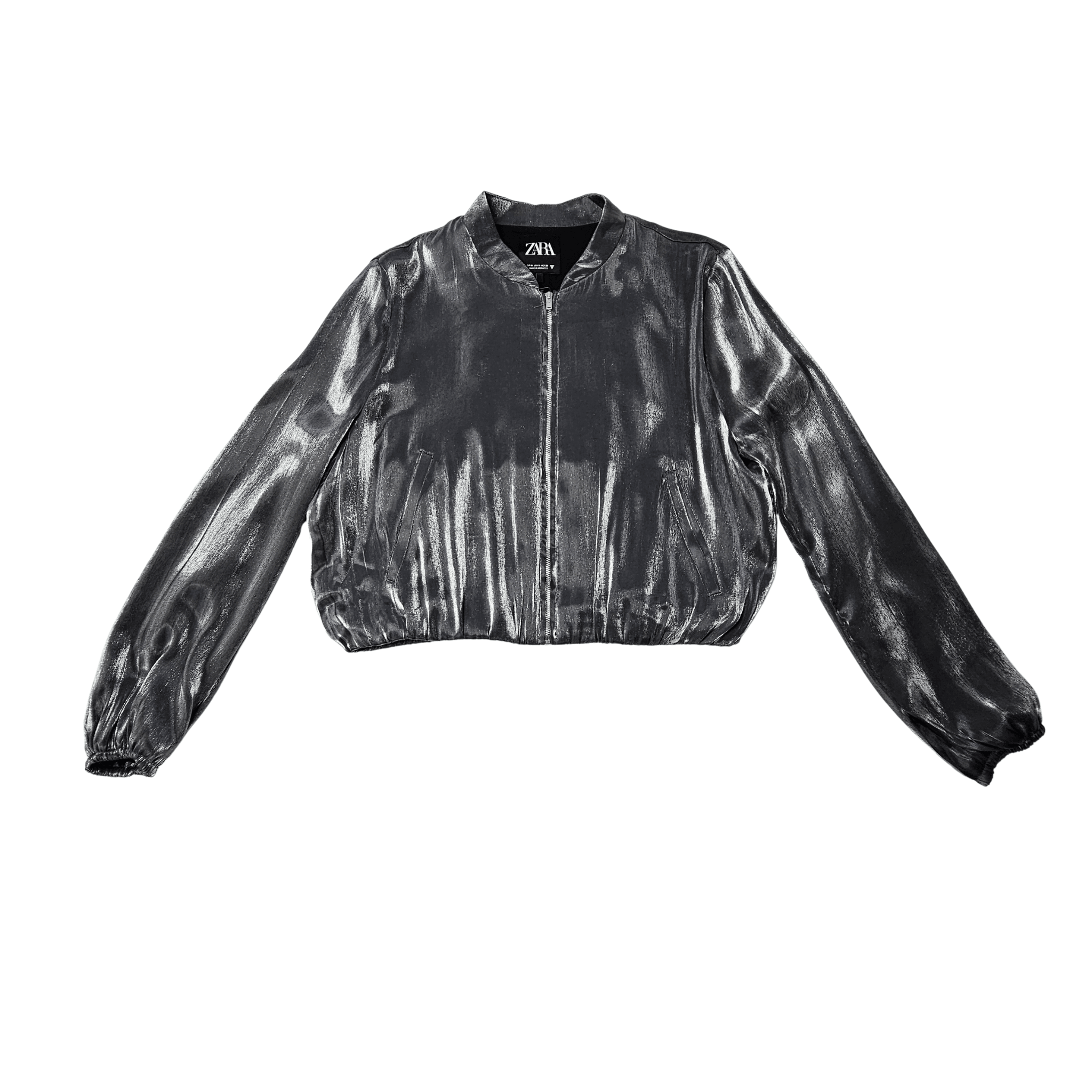 Xhakete Femrash Zara Ngjyre Gri me Shkelqim S.Hand Women Jacket