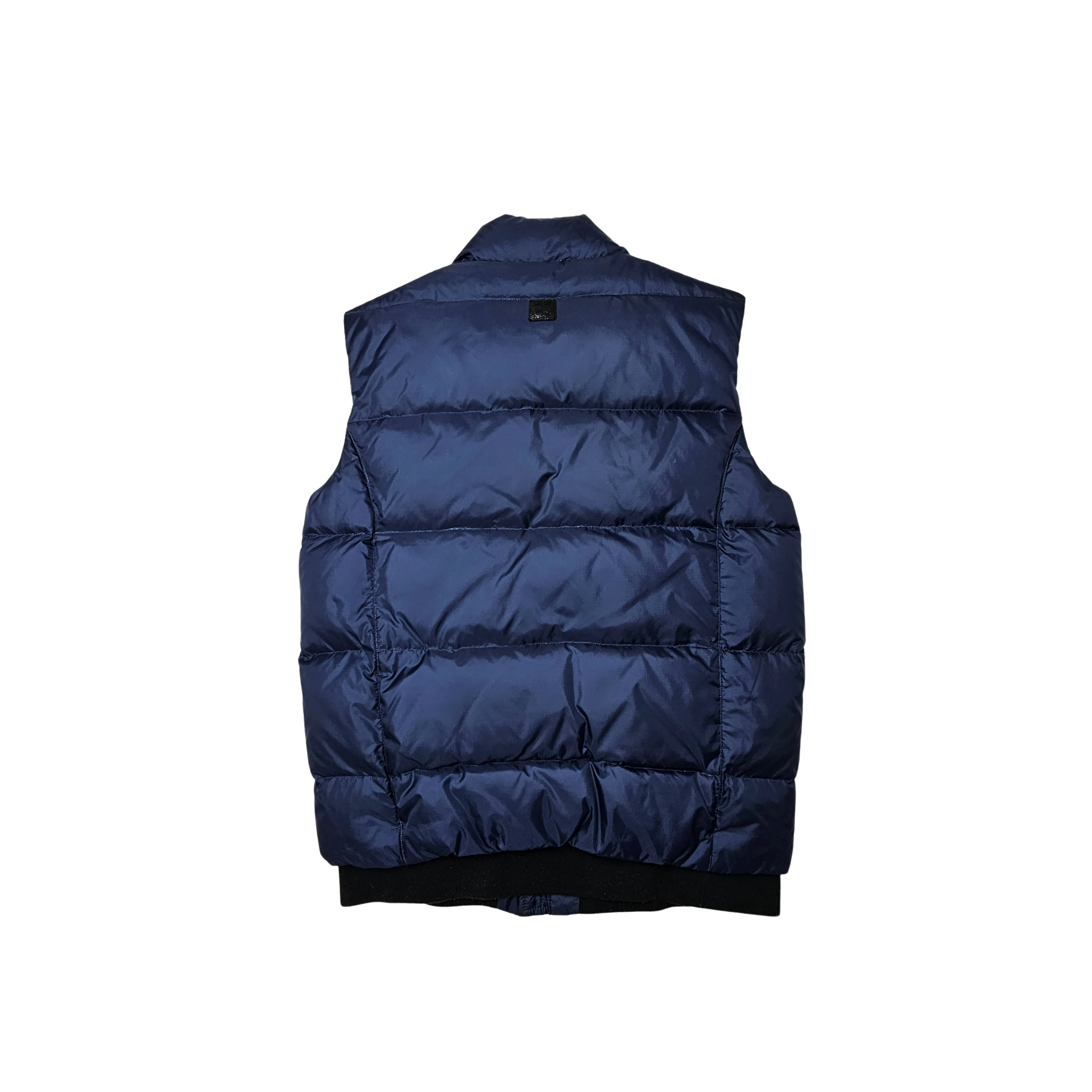 Jelek Meshkujsh Calvin Klein Ngjyre Blu e Erret me Dizajn te Zi S.Hand Men's Dark Blue Sleeveless Puffer Jacket