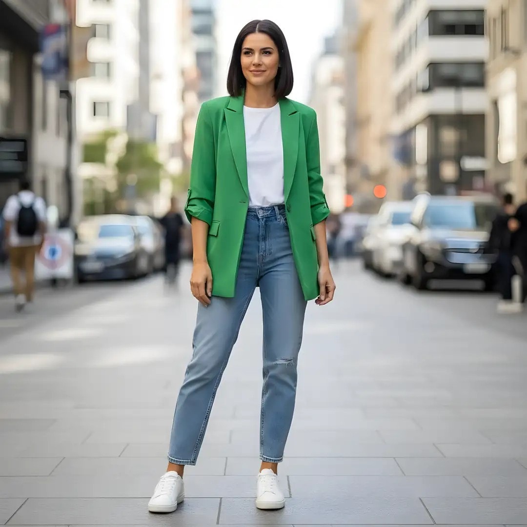 Xhakete Klasike Femrash Zara Ngjyre Jeshile S.Hand/Classic Jacket