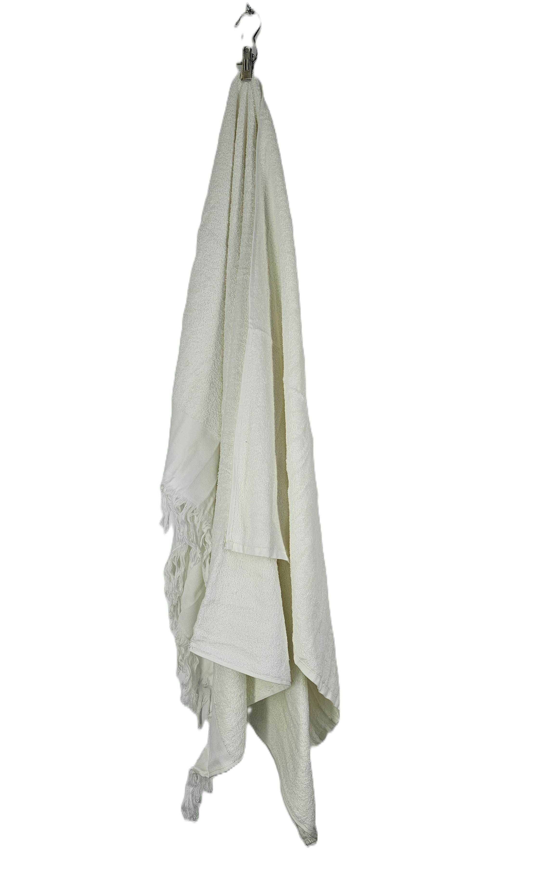Peshqir Banje Trupi I Bardhe Me Dizajn Me Fije Anash 1 Cope  100x150 cm 760 gr 