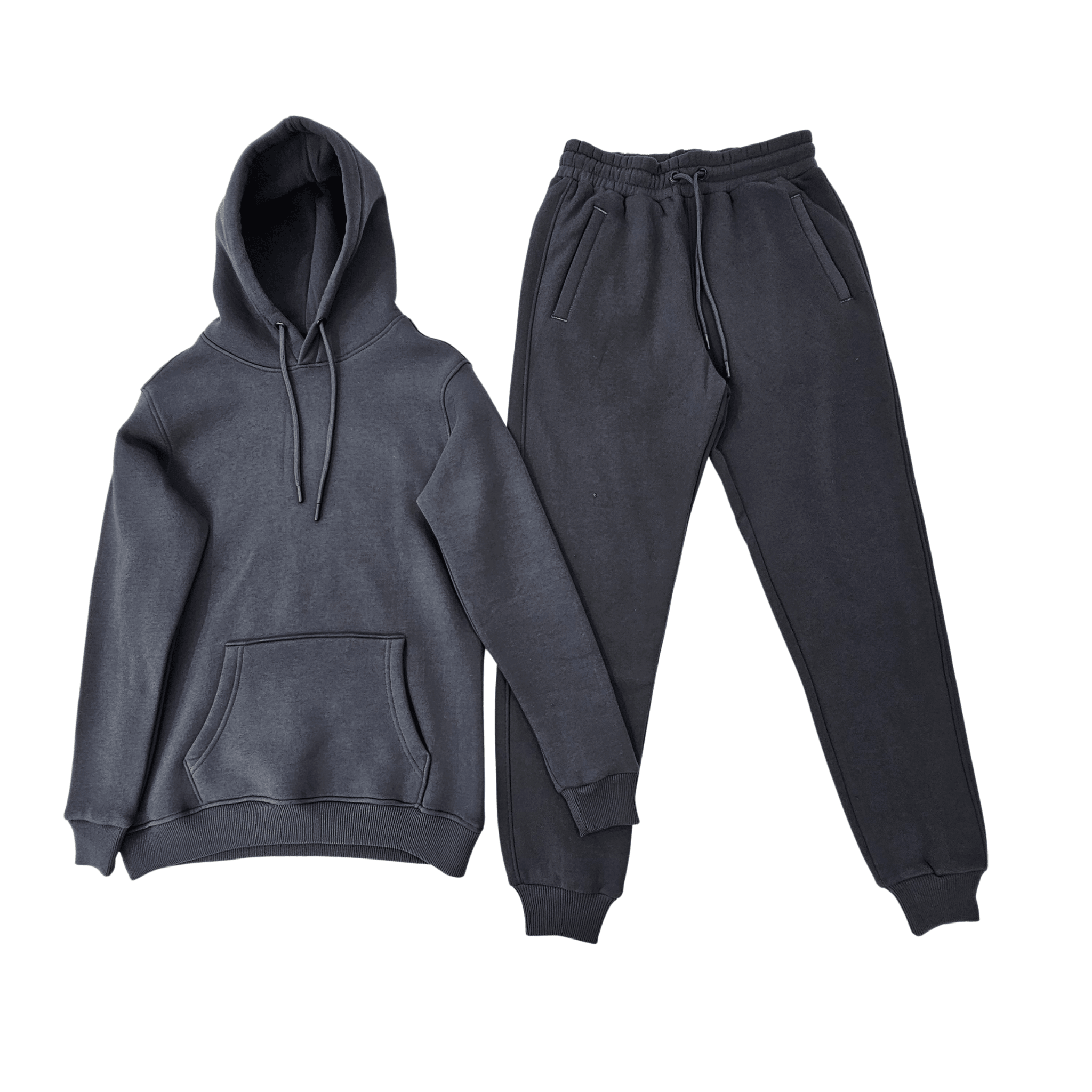 Kostum Sportiv Meshkujsh me Kapuc Outlet - Gri e Erret