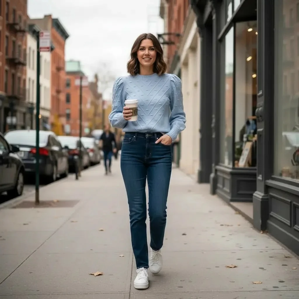 Pulover Femrash Ngjyre Babyblue S.Hand Women's Sweater