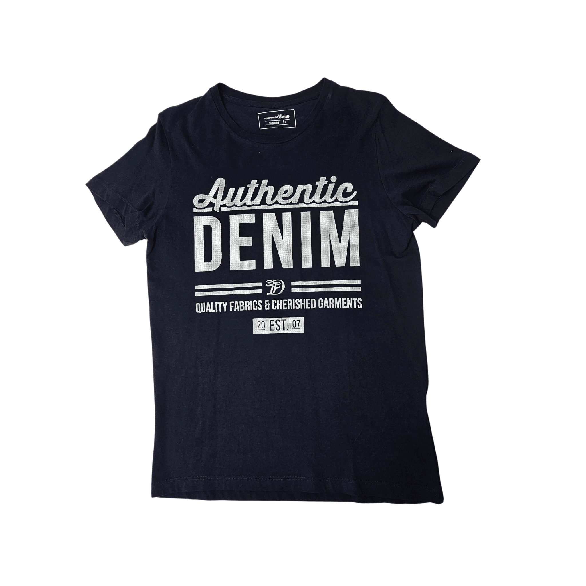 T-Shirt Femrash Tom Tailor Ngjyre Blu e Erret S.Hand